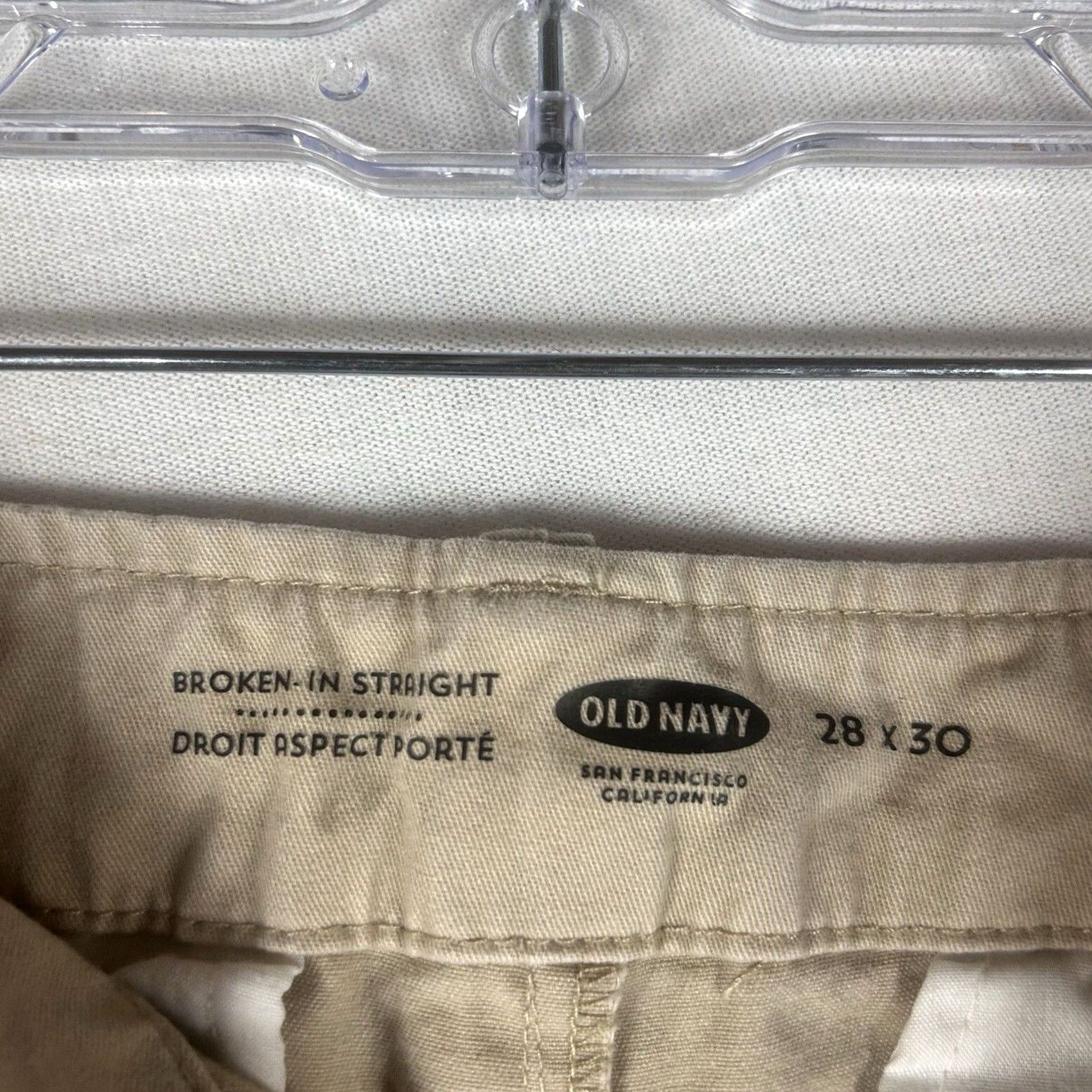 Old Navy Old Navy Khaki Pants Mens 28x30 Straight Leg Cotton Casual Size US 28 / EU 44 - 5 Thumbnail