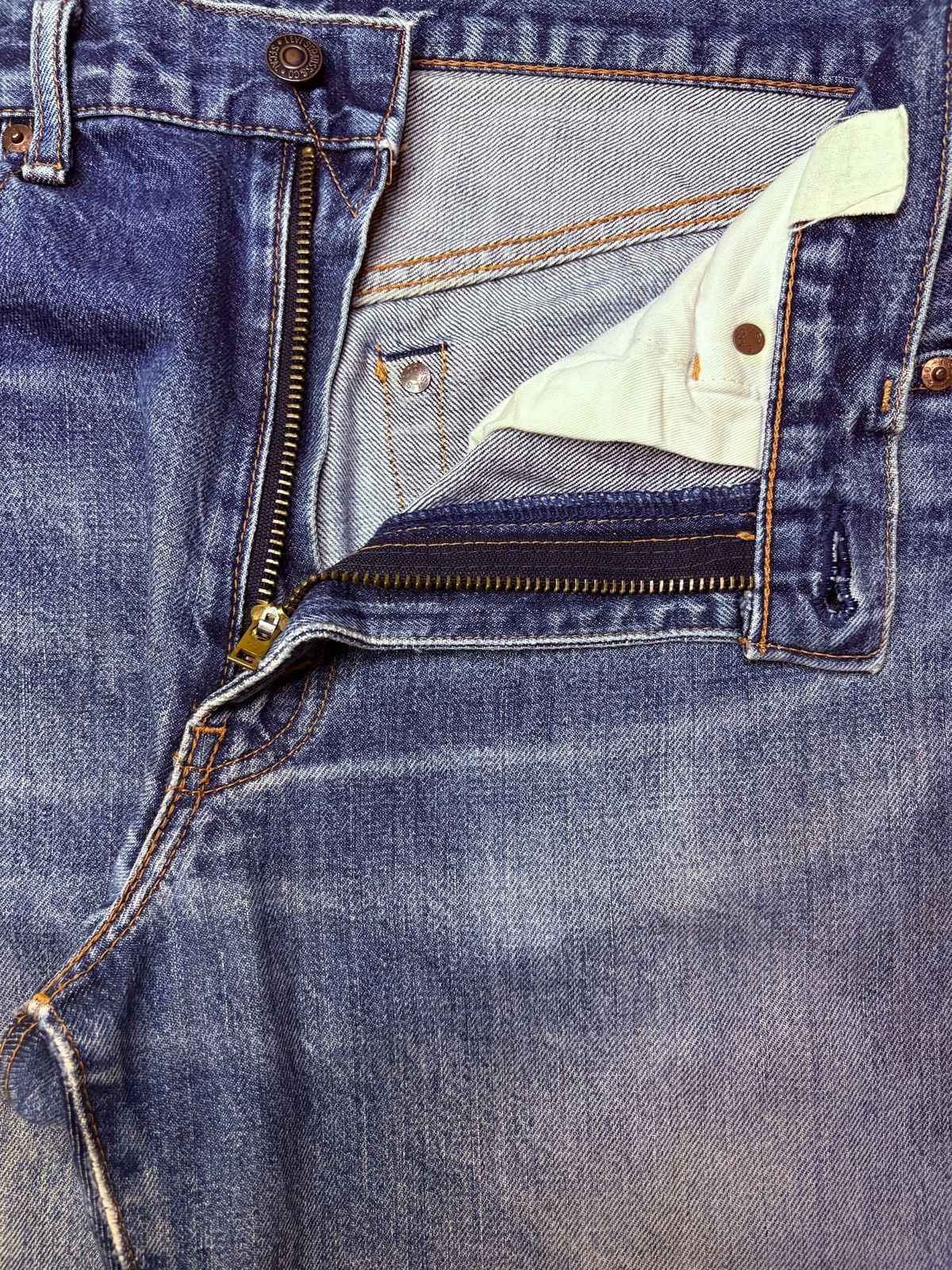 LVC × Levi's × Levi's Vintage Clothing Vintage 80s Levis 503B Big E Selvedge Distress Baggy Jeans Size US 31 - 10 Thumbnail