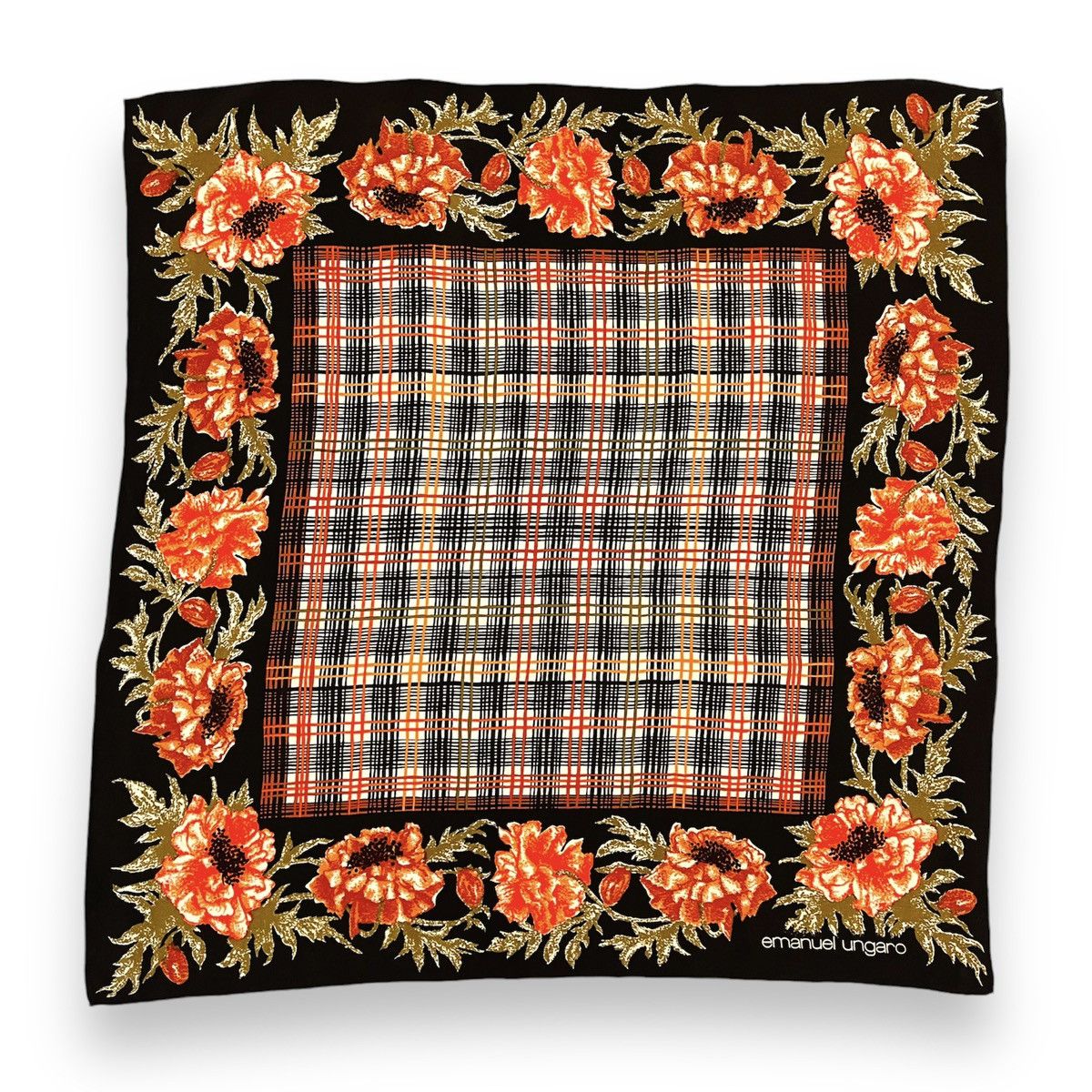 Emanuel Ungaro × Vintage EMANUEL UNGARO BANDANA HANDKERCHIEF NECKERCHIEF SCARF Size ONE SIZE - 1 Thumbnail