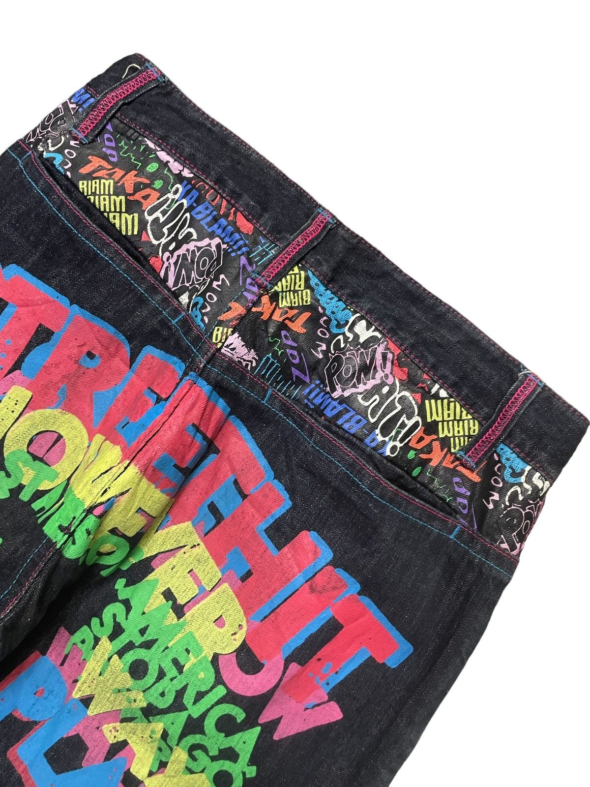 Japanese Brand Clone Devgru Daicock graffiti Evisu Styled Men Denim Pants Size US 30 / EU 46 - 11 Thumbnail