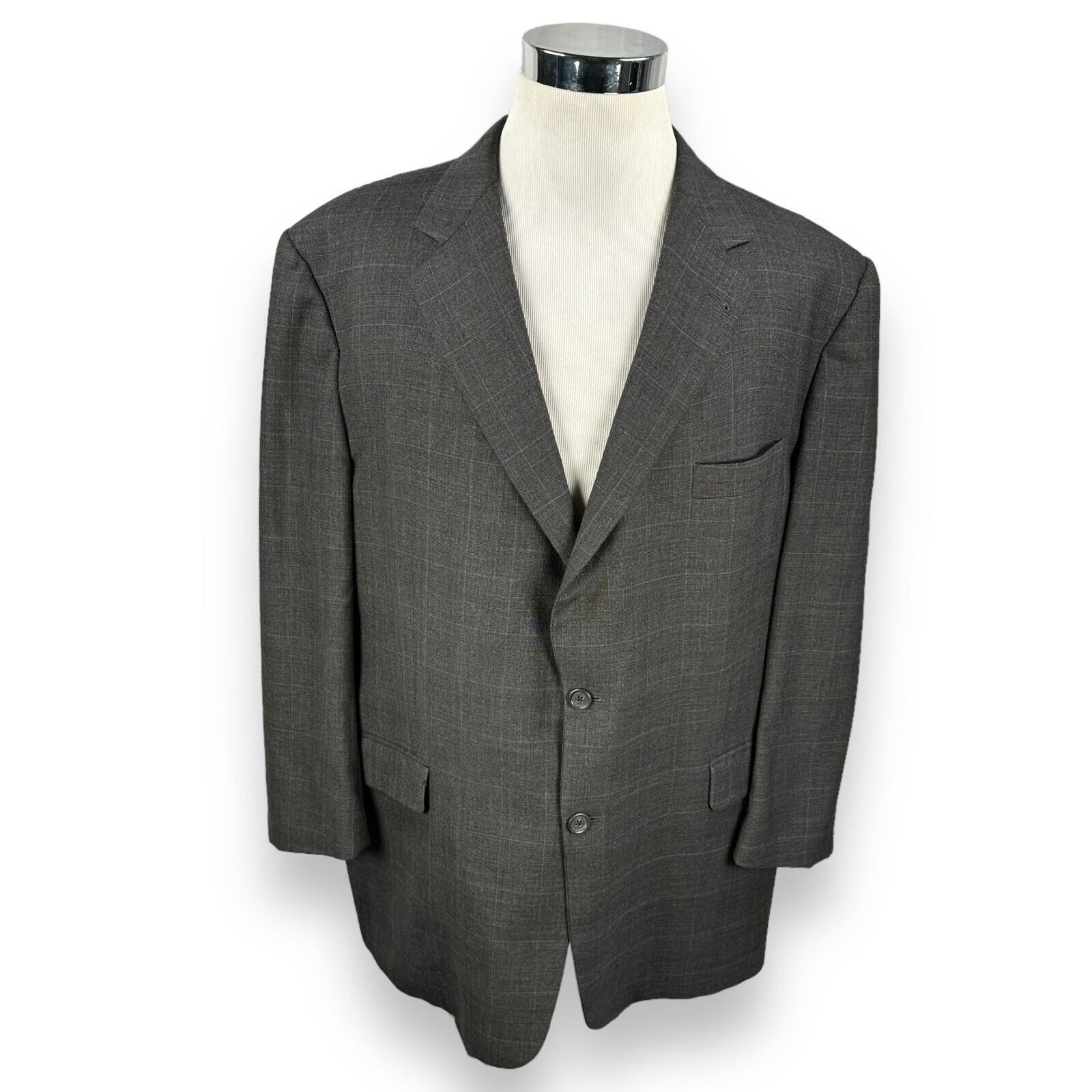 Burberry Burberry London Jacket 48R Gray Single Breasted Notch Blazer Size 48R - 1 Thumbnail