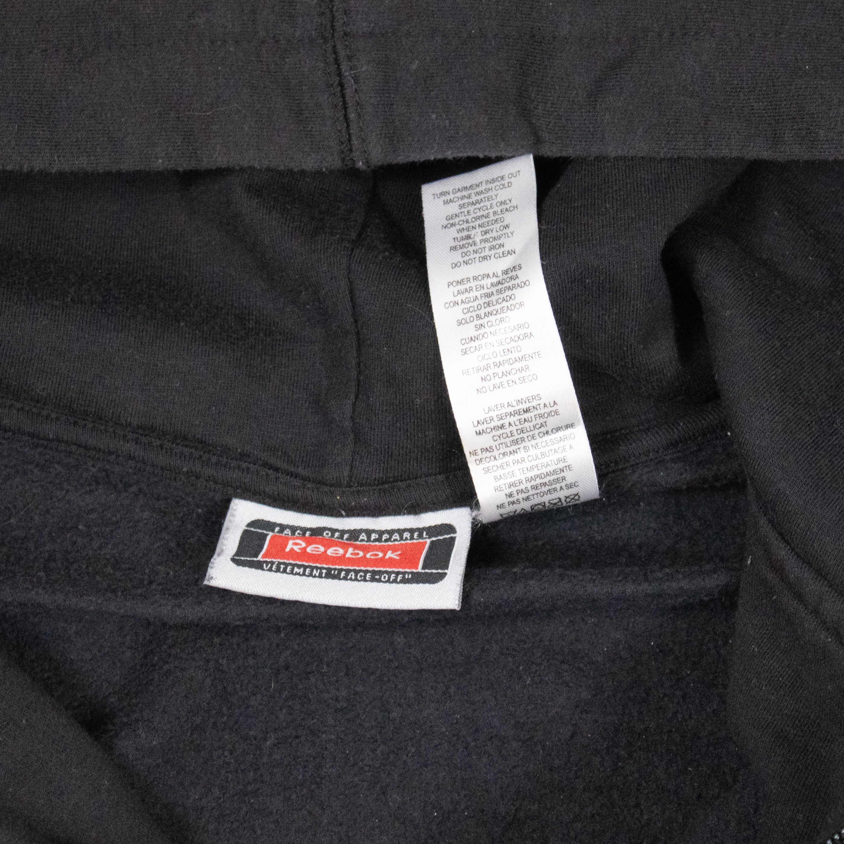 NHL Y2K 2000’s Reebok Calgary Flames Metal Logo Black Zip Hoodie Size US M / EU 48-50 / 2 - 10 Thumbnail
