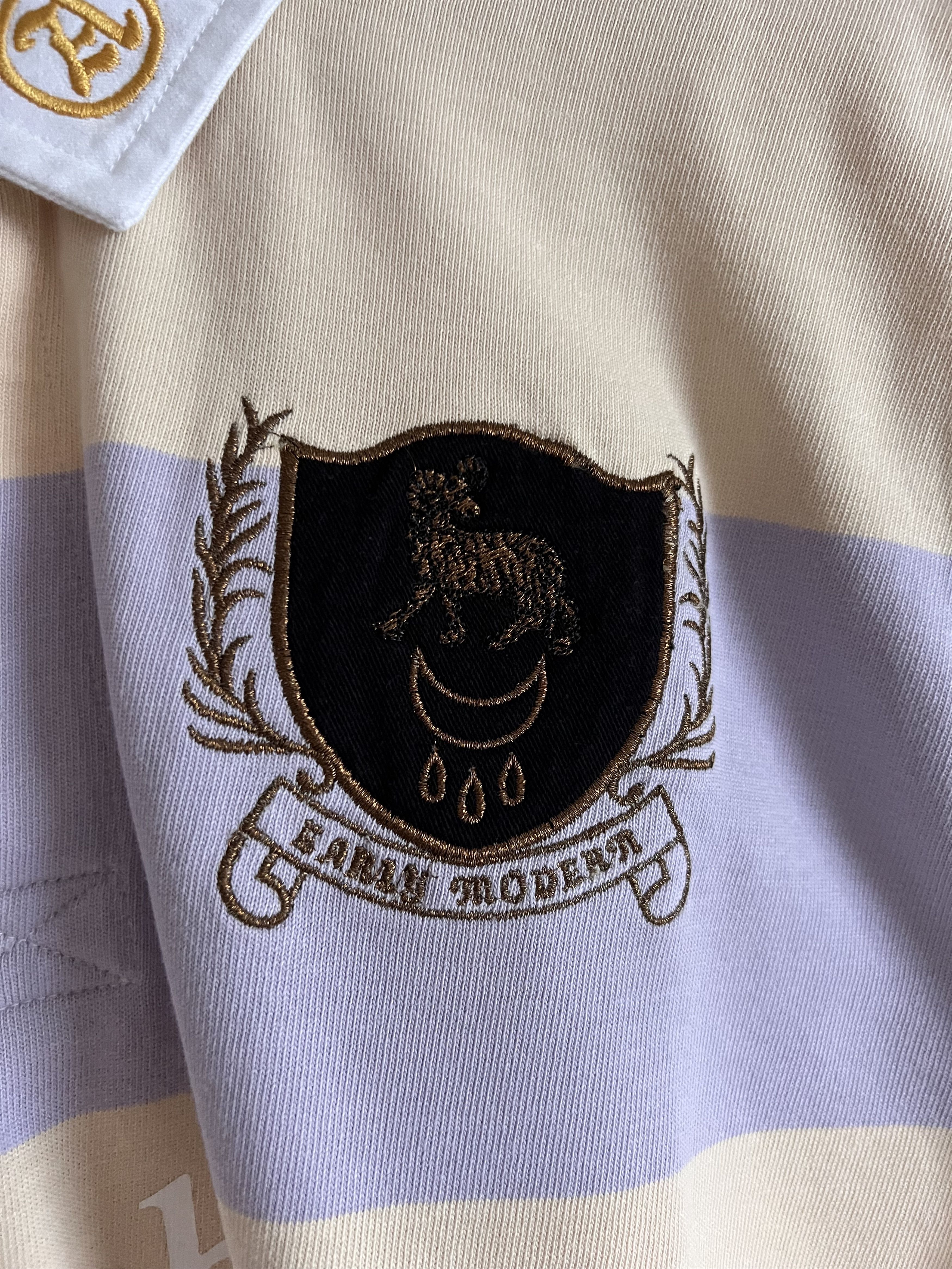 Aries Aries Umbro Screenprinted Long Sleeve Polo Rugby in White Size US L / EU 52-54 / 3 - 3 Thumbnail