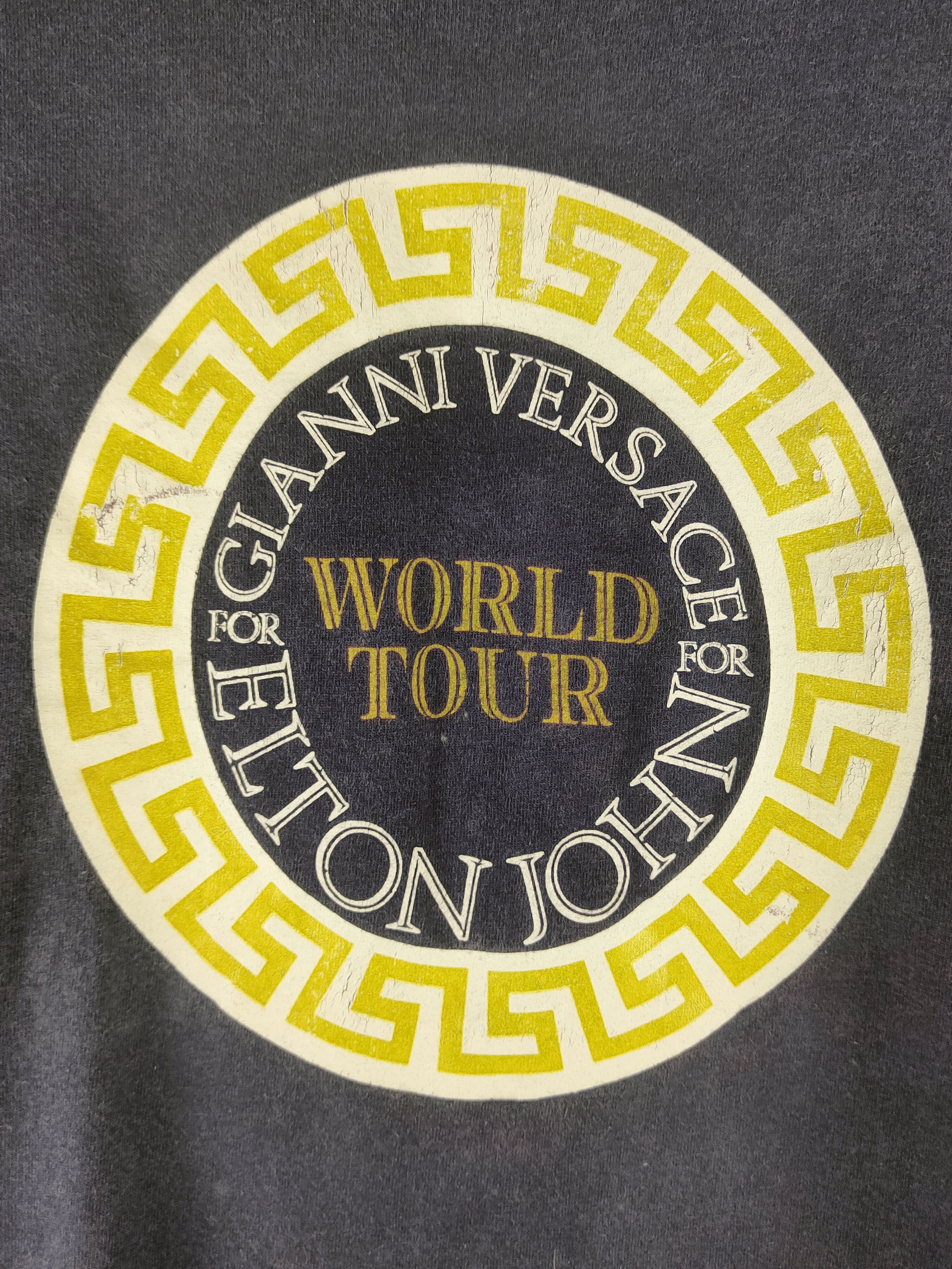 Band Tees DL The One Elton John World Tour Versache Blue Tee #46-639 Size US L / EU 52-54 / 3 - 2 Thumbnail