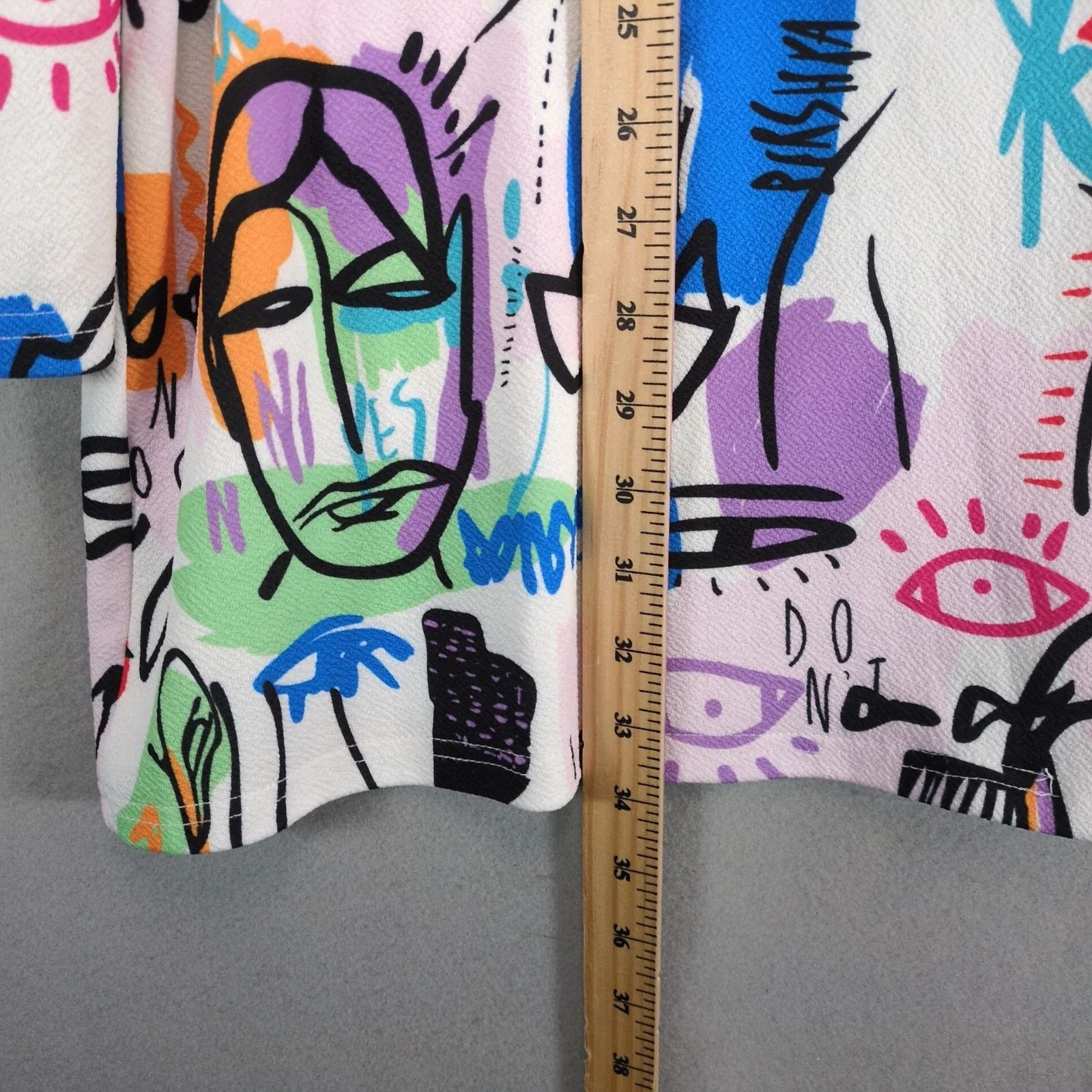 Shein SHEIN Curve Blazer Womens 4XL Plus Multicolor Abstract Print Size 4XL / US 24-26 - 7 Thumbnail