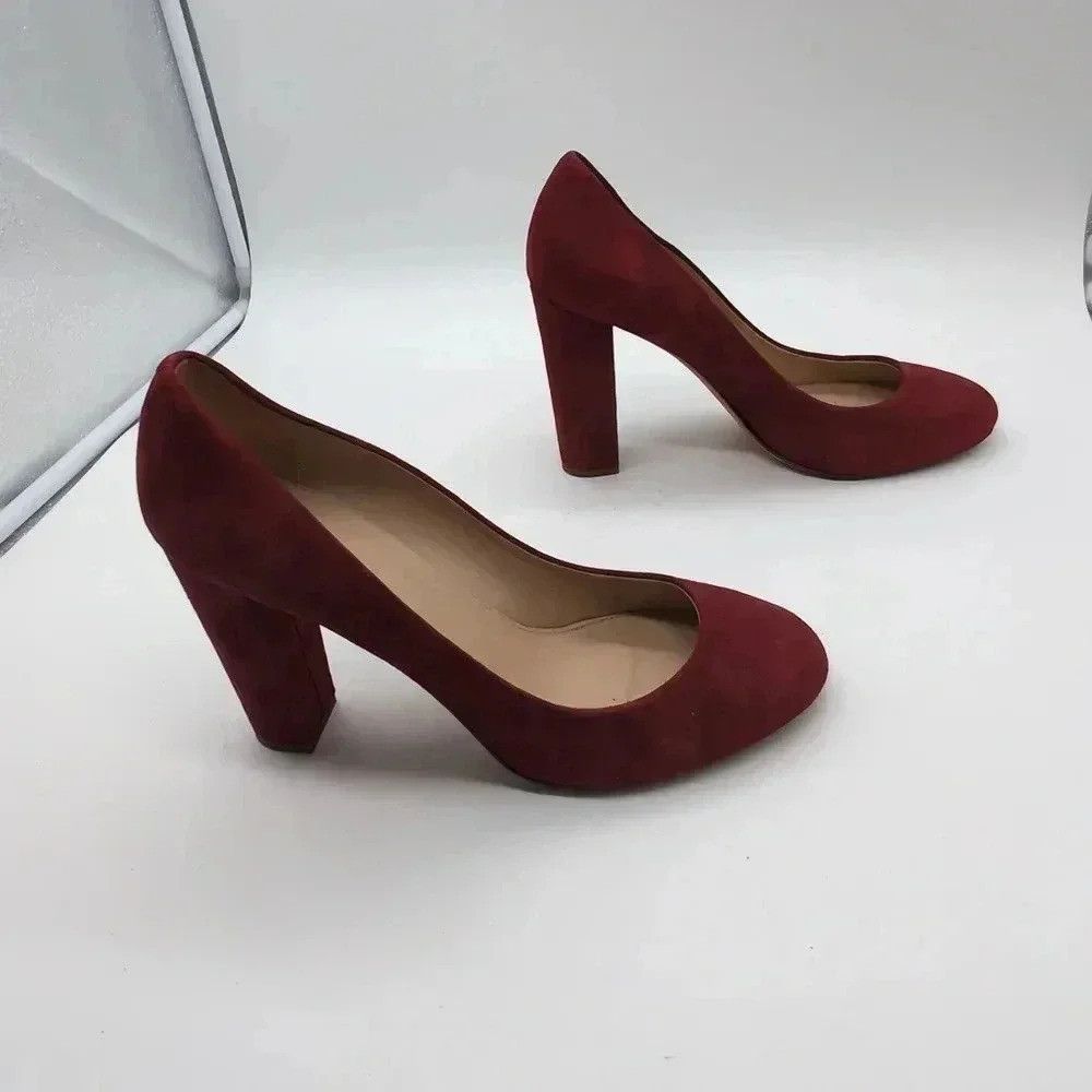 J.Crew J. Crew Etta Suede Pumps dark red Pumps sz 10 Made in Italy Size US 10 / IT 40 - 6 Thumbnail