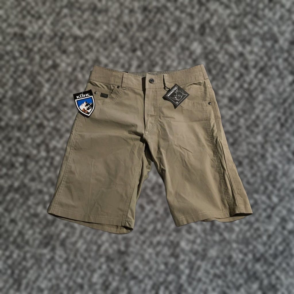 Vintage KUHL MEN’S RADIKL SHORT RHINOTEK 30x10 Desert Khaki Shorts Mens Regular Inseam 10" Outdoor Enduro Zipper Size US 30 / EU 46 - 1 Thumbnail
