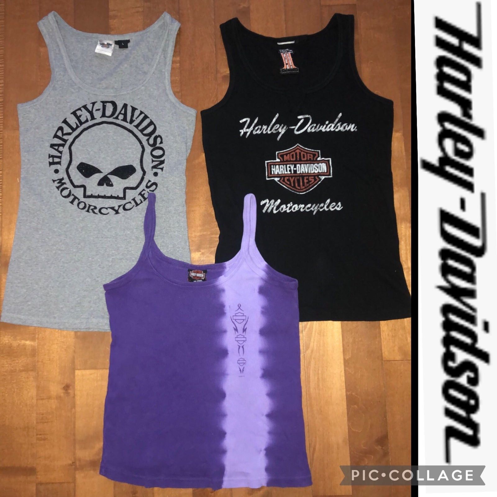 Harley Davidson Harley Davidson T-shirt 3 tank tops black gray purple large Size L / US 10 / IT 46 - 16 Thumbnail