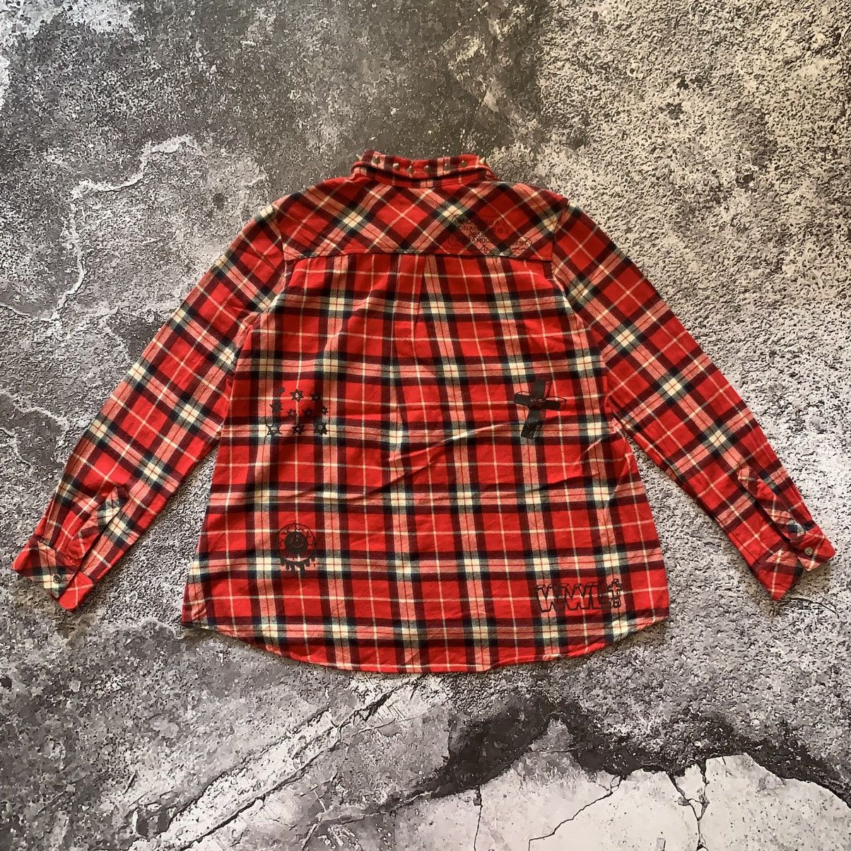 Japanese Brand World Wide Love Flannel Shirt Japanese Brand Size M / US 6-8 / IT 42-44 - 2 Thumbnail