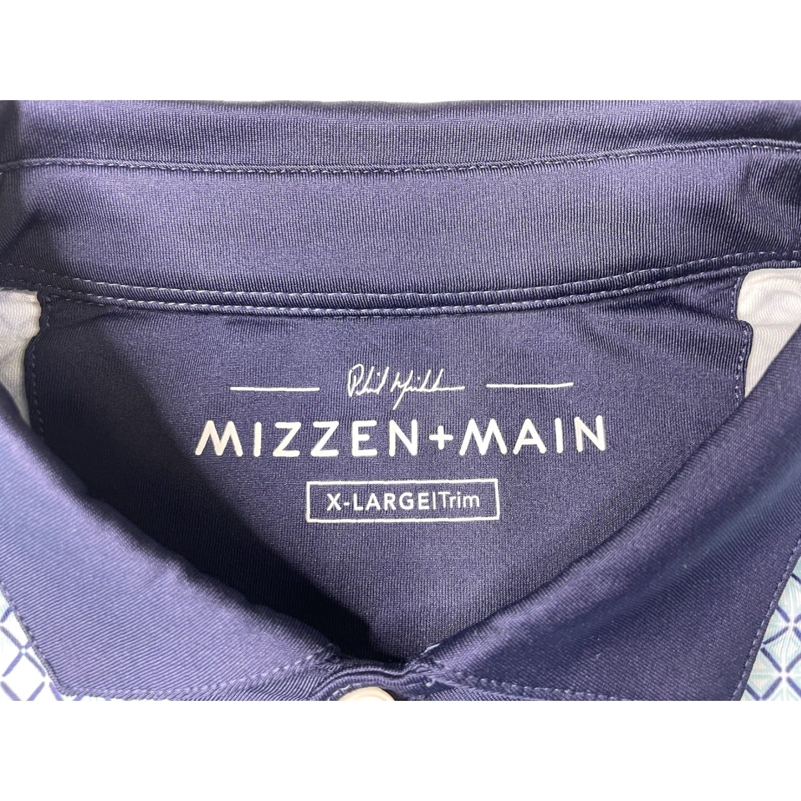 Mizzen+Main Mizzen+Main Polo Shirt Blue Short Sleeve XL Men Slim Golf Phil Mickelson THE CHALLENGE Size US XL / EU 56 / 4 - 3 Thumbnail