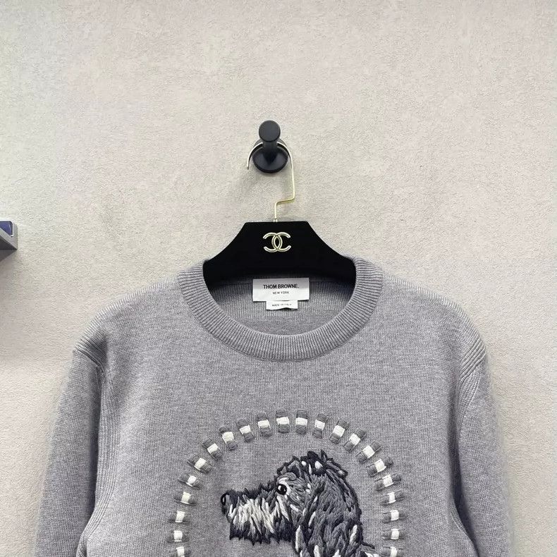 Thom Browne Thom Browne Grey Schnauzer sweater for puppy Size US S / EU 44-46 / 1 - 4 Thumbnail