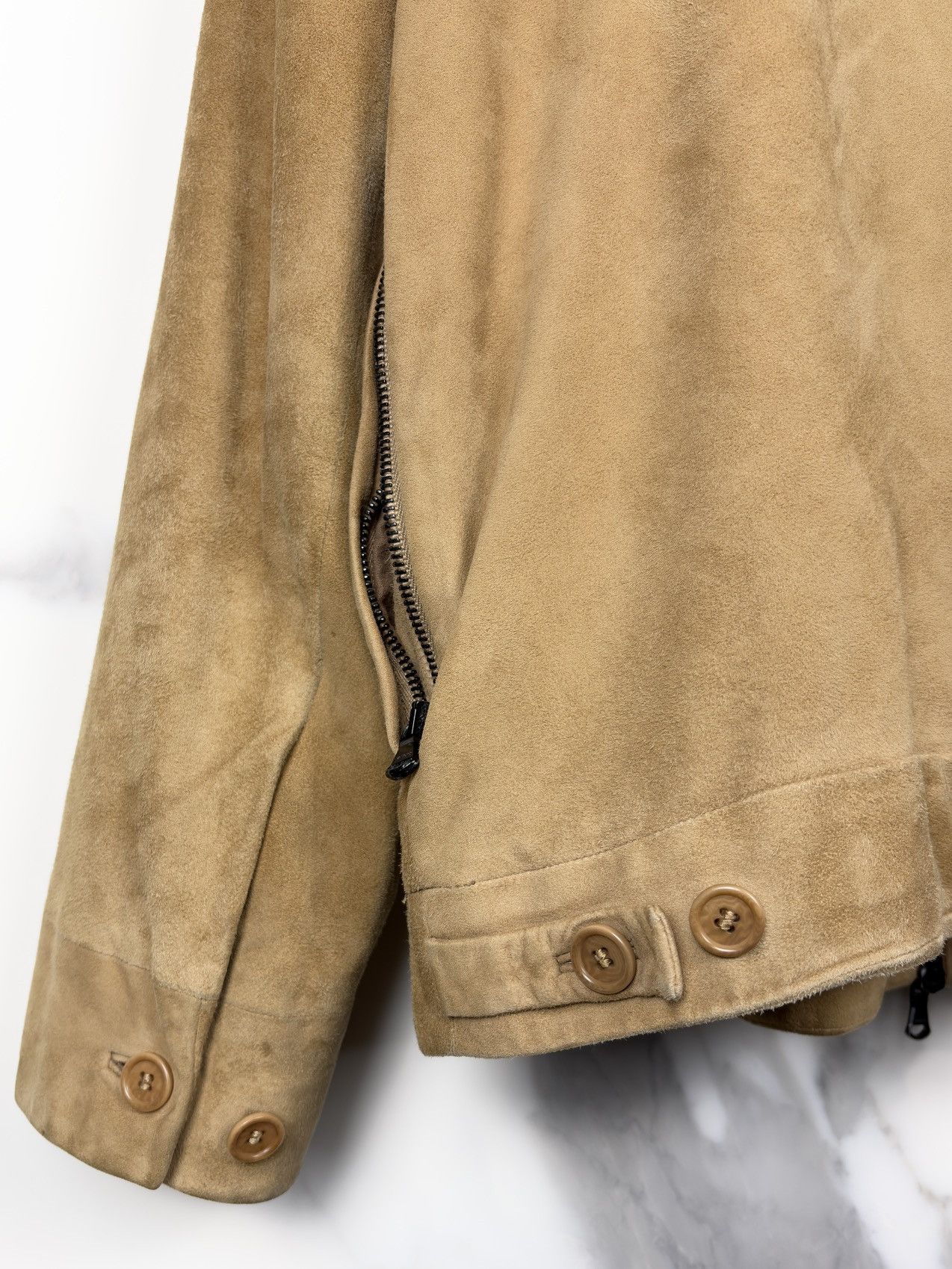 Helmut Lang Helmut Lang Vintage One Pocket Trucker Suede Leather Jacket Size US L / EU 52-54 / 3 - 6 Thumbnail