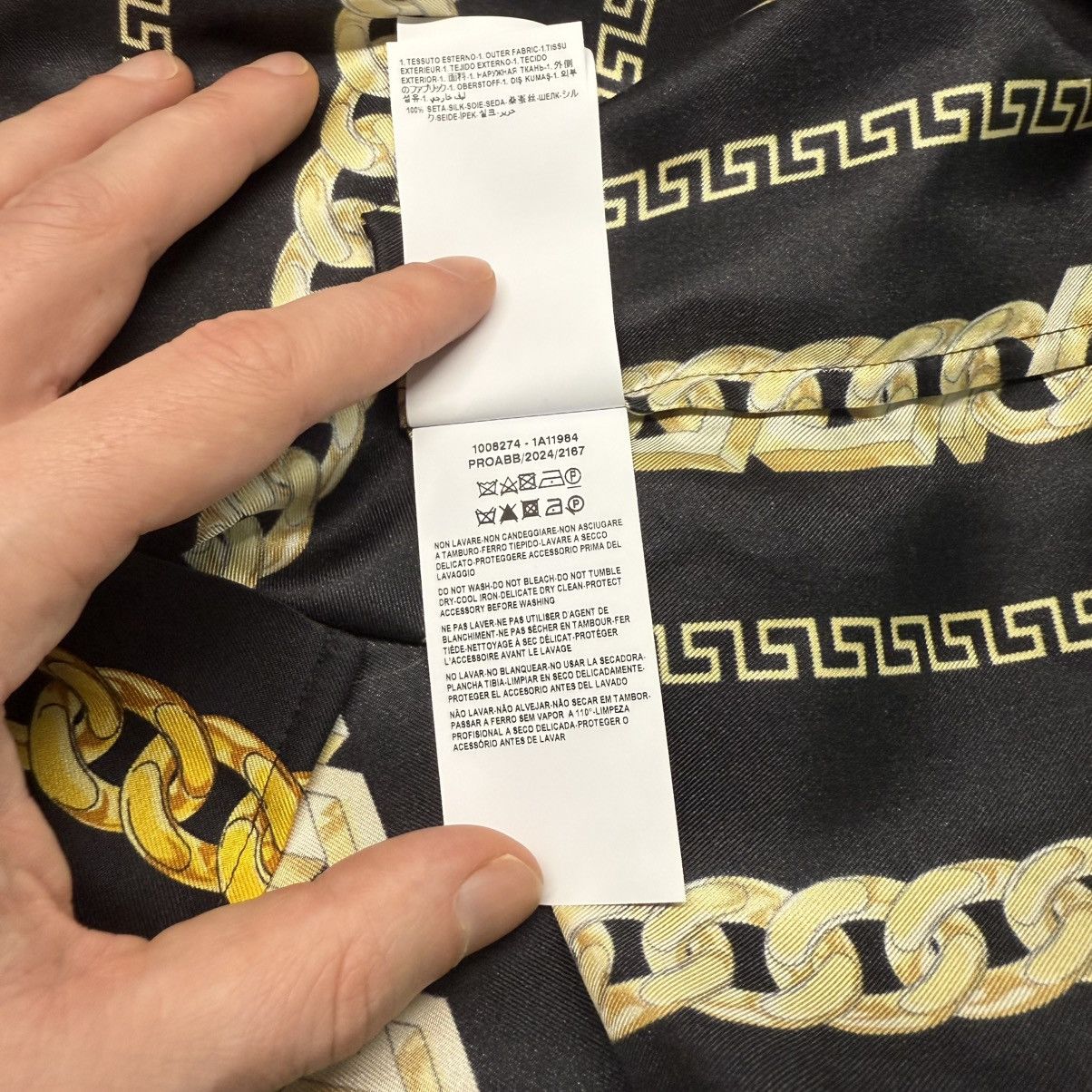 Versace €1580 Versace NWT Men’s Silk Medusa Chains Shirt Size 48 (M) Size US M / EU 48-50 / 2 - 9 Thumbnail