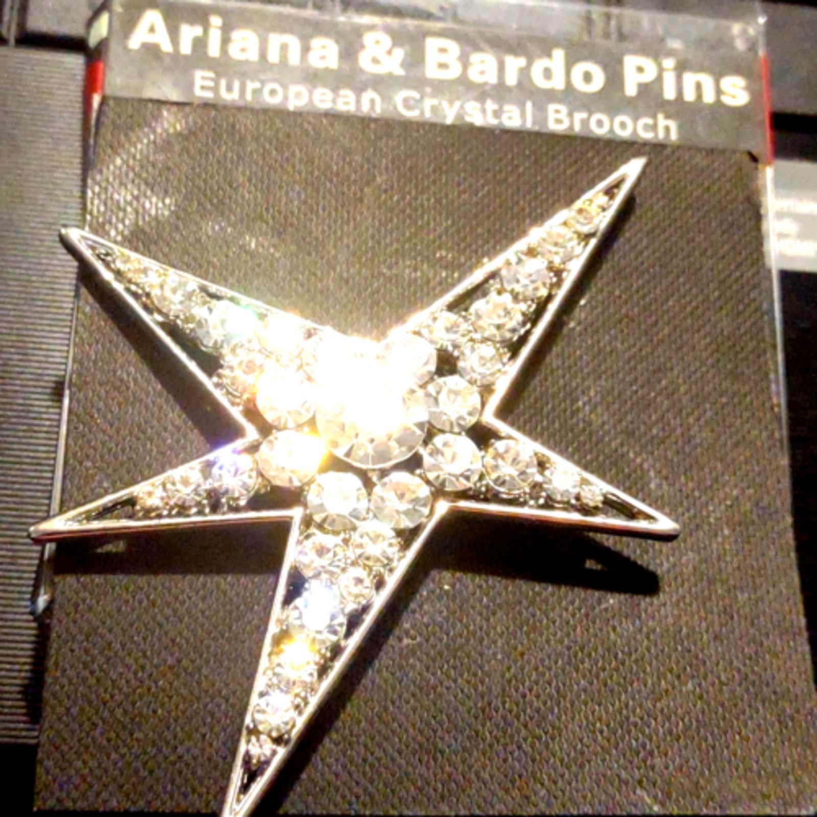 Vintage NIB Ariana and Bardo beautiful European Crystal brooch Size ONE SIZE - 3 Thumbnail