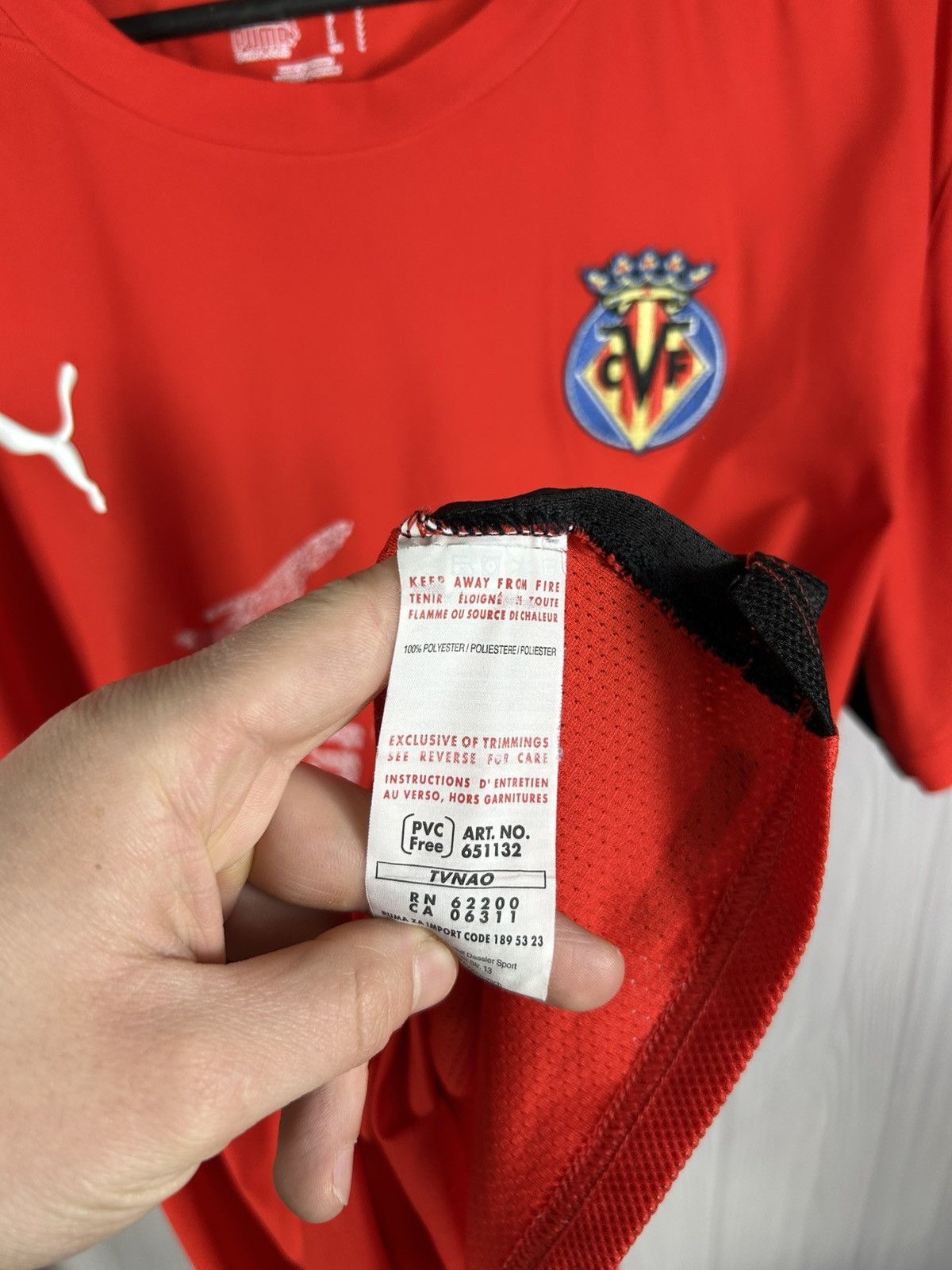 Puma Villarreal Training/Leisure football shirt 2008/09 Jersey L Size US L / EU 52-54 / 3 - 16 Thumbnail