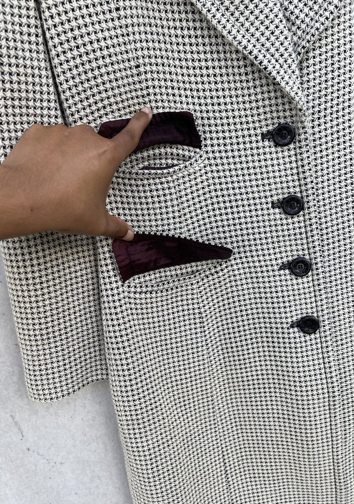 Givenchy Givenchy Women's Houndstooth Pattern Single-breasted Coat Size M / US 6-8 / IT 42-44 - 6 Thumbnail