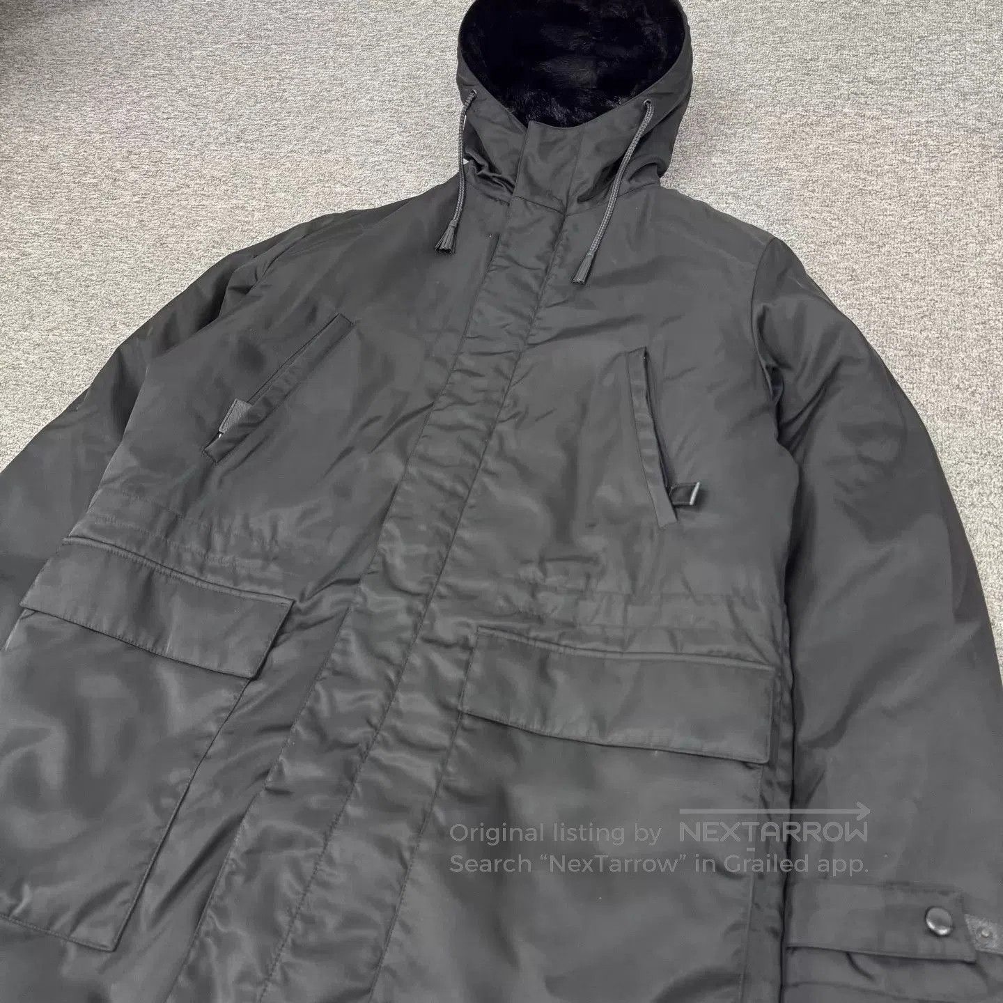 Prada Black Long Hooded Heavy Winter Coat. Size US M / EU 48-50 / 2 - 4 Thumbnail