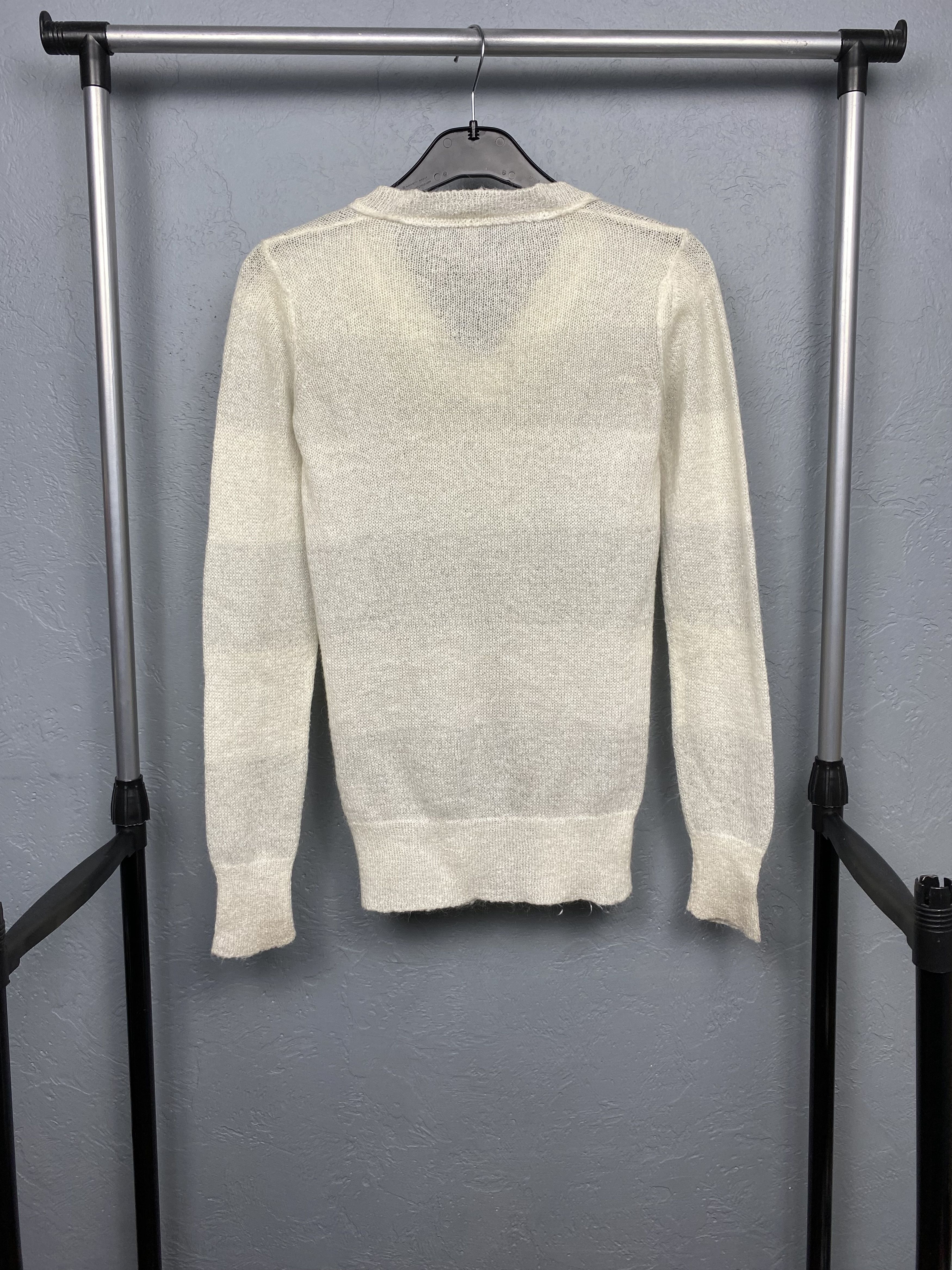 Armani × Giorgio Armani Armani Jeans Vintage Womens Mohair Knit V-Neck Sweater Size S / US 4 / IT 40 - 5 Thumbnail