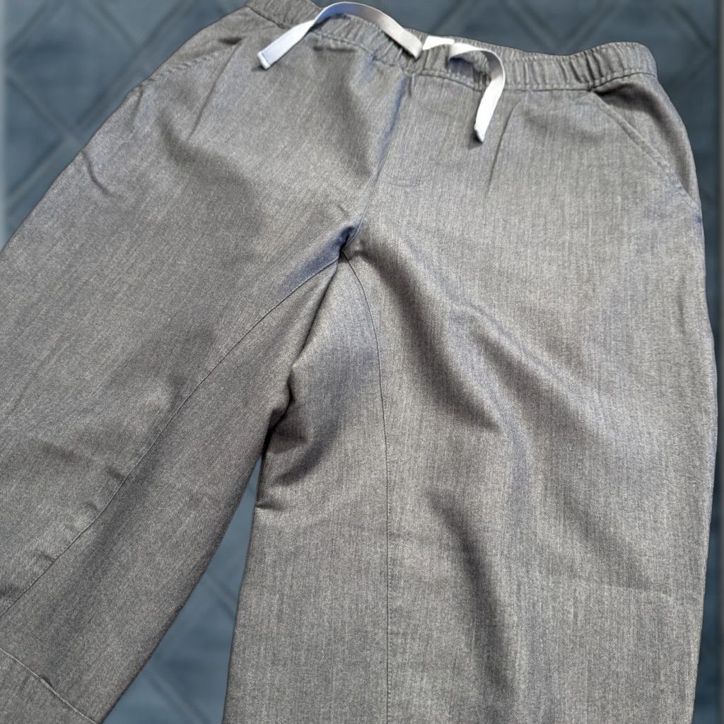 Vintage FIGS Gray Medium Pants Scrubs Figs Drawstring Jogger Polyester Men M Textile Uniform Size US 31 - 1 Thumbnail