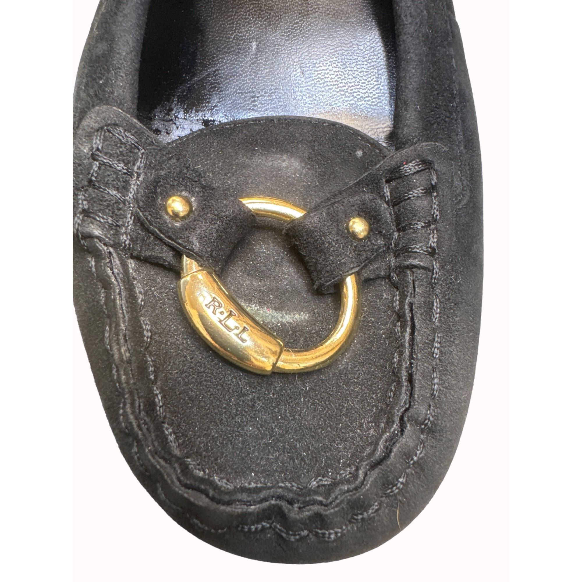 Lauren Ralph Lauren Lauren Ralph Lauren women’s black suede leather shoes flats Size US 7 / IT 37 - 3 Thumbnail