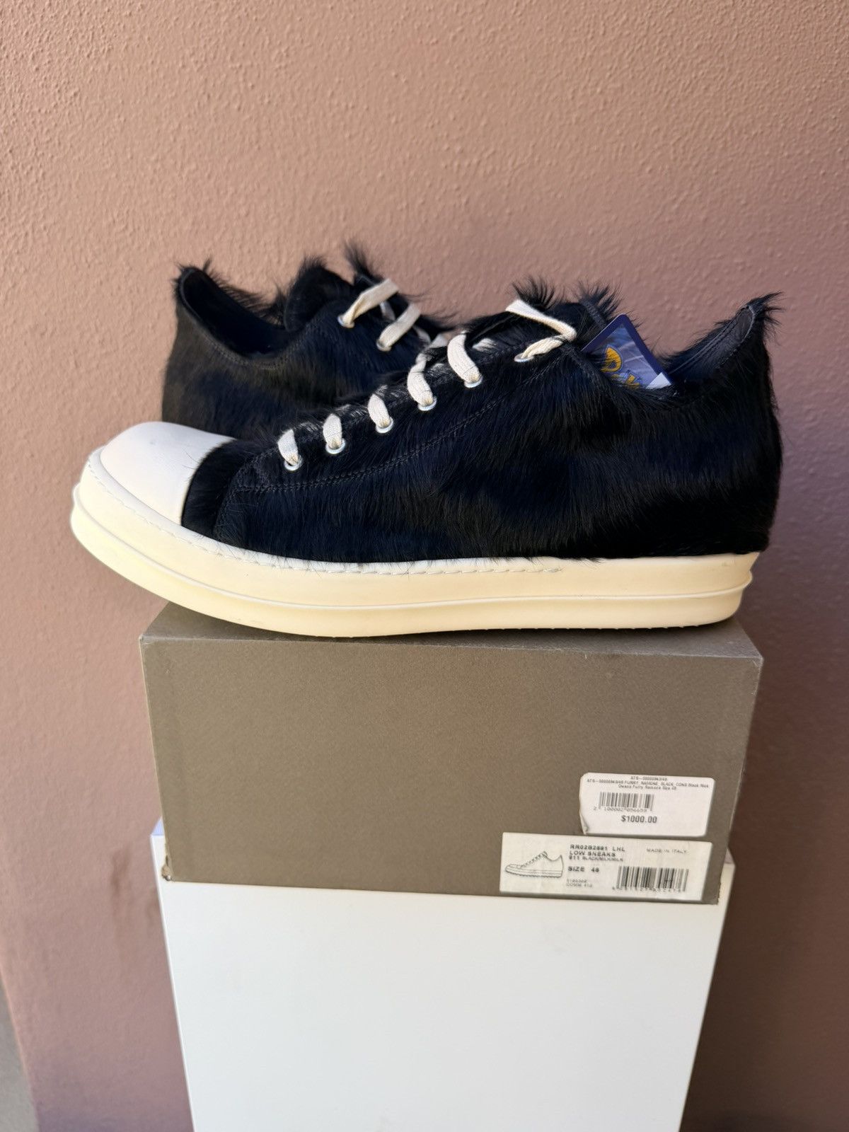 Rick Owens Rick owens low top pony hair romone Size US 14 / EU 47 - 1 Thumbnail