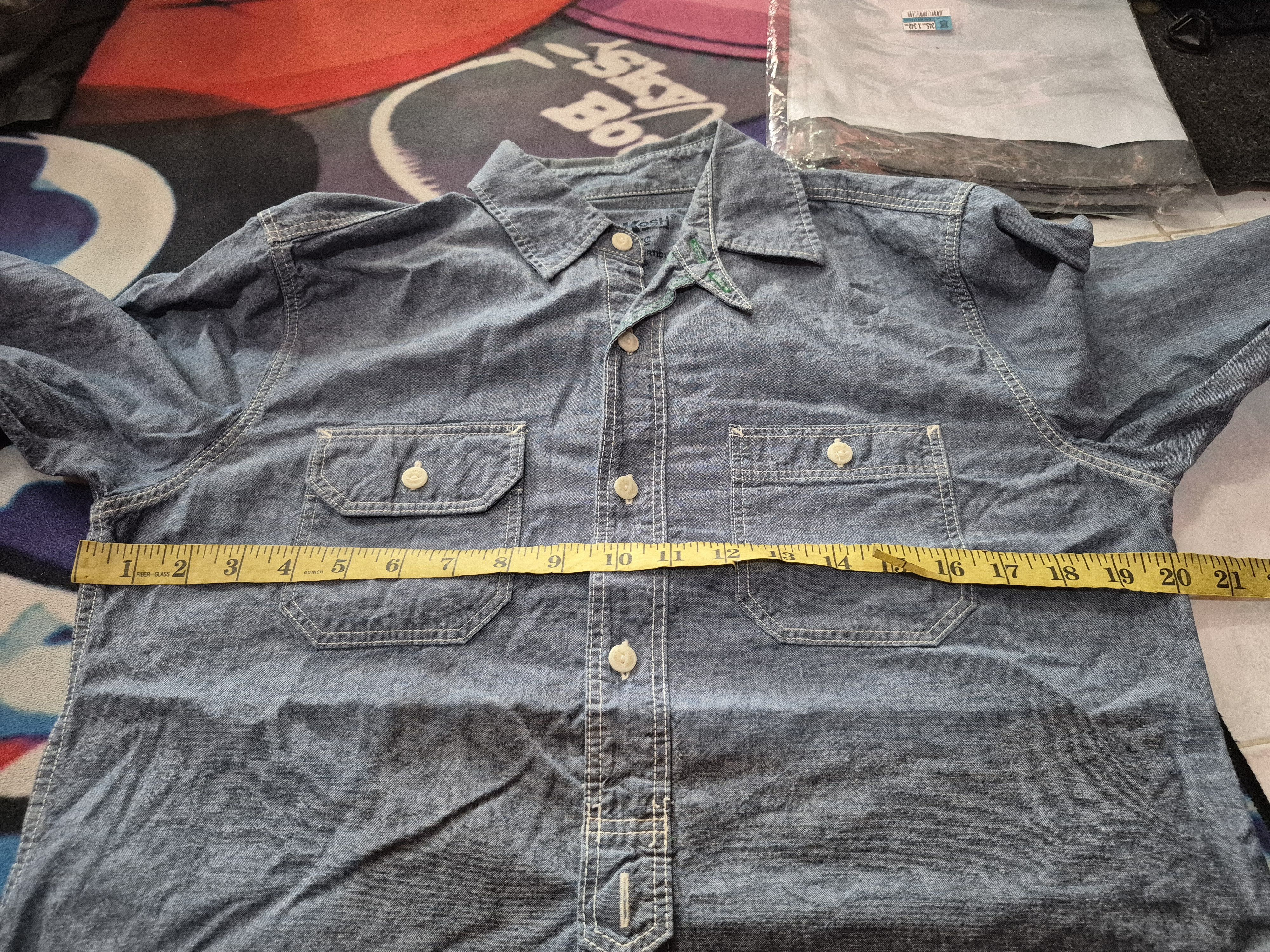 Oshkosh 🔥 Oshkosh Chambray Design Shirt Button Ups Size US S / EU 44-46 / 1 - 10 Thumbnail