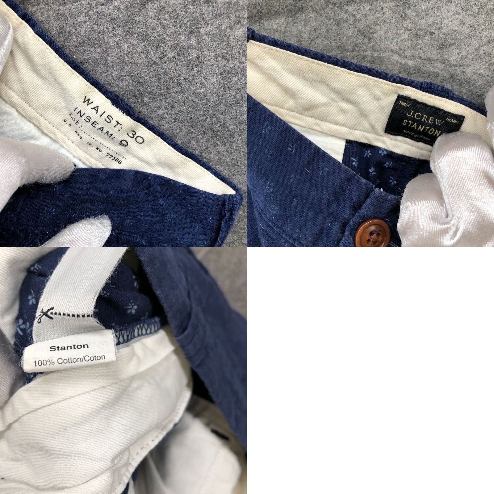 J.Crew VINTAGE J. Crew Stanton Chino Shorts Mens 30 Blue Printed 9'' Lightweight Cotton Shirt Size US 30 / EU 46 - 8 Thumbnail