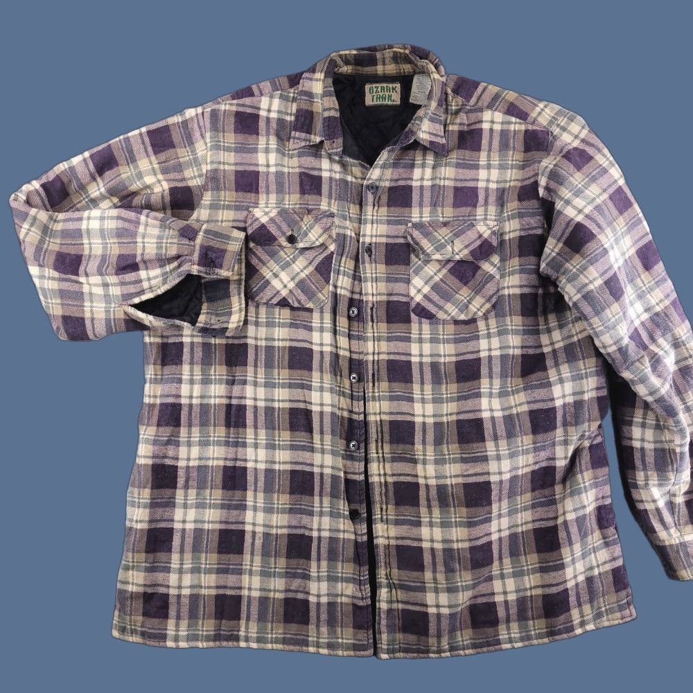 Vintage Ozark Trail Coat Mens 2XLT Flannel Quilted Chore Outdoor Work Casual Brown Size US XXL / EU 58 / 5 - 1 Thumbnail