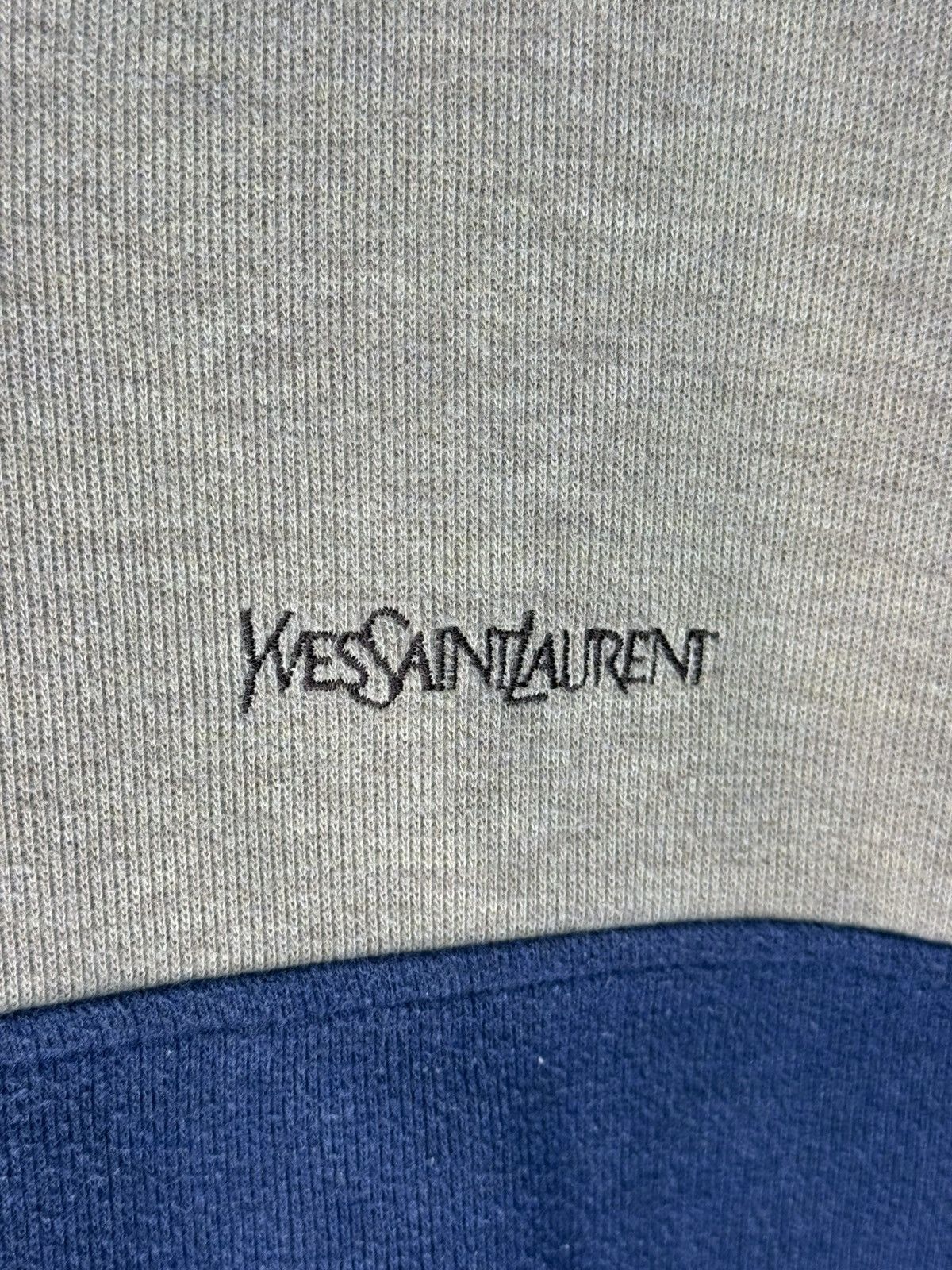 Yves Saint Laurent 90s YSL Sweatshirt 1/4 Quarter Zip Brown Vintage Sweater Size US L / EU 52-54 / 3 - 6 Thumbnail