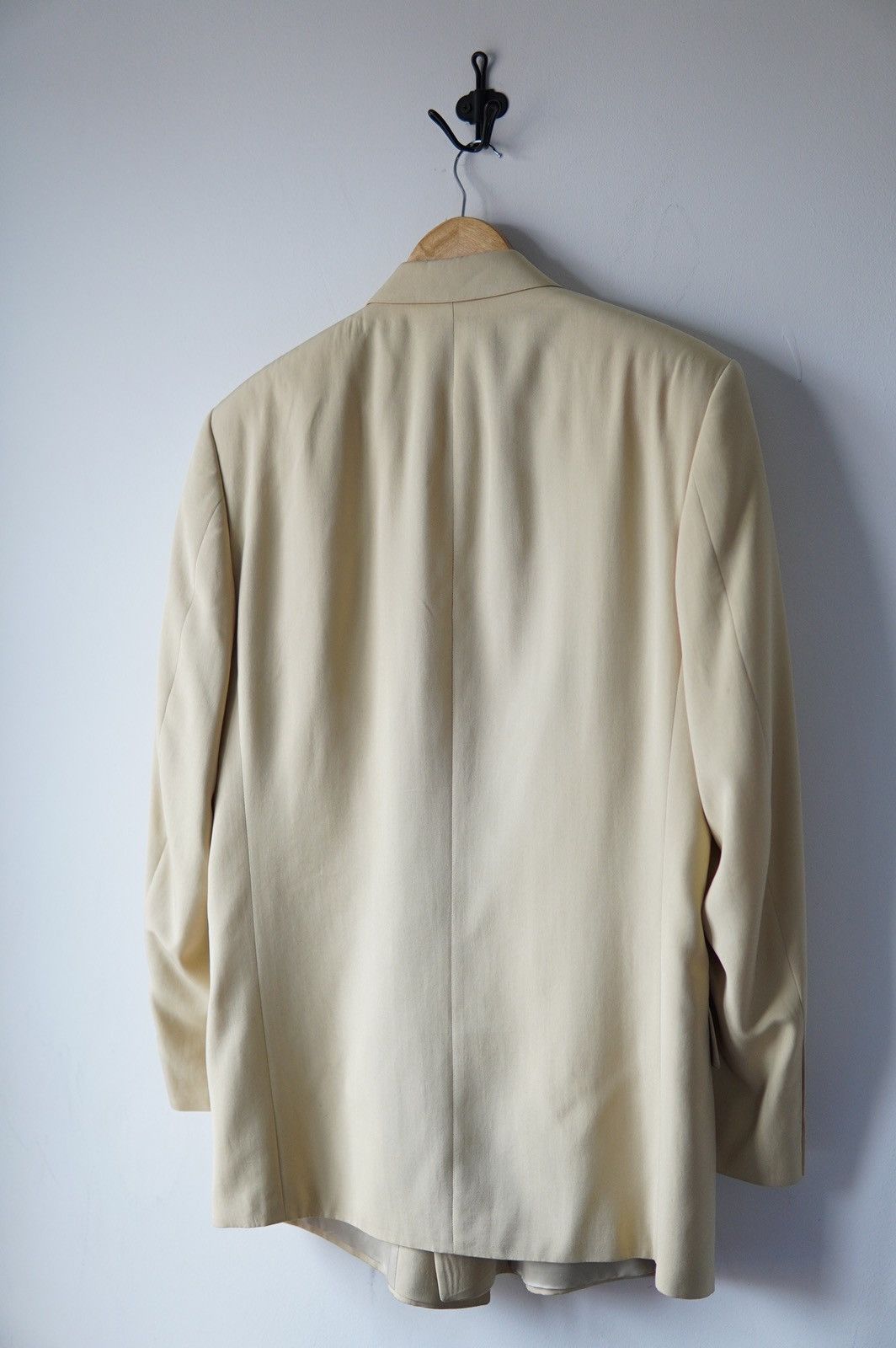 Hugo Boss Hugo Boss Beige Silk Double Breasted Blazer Size 48L - 4 Thumbnail