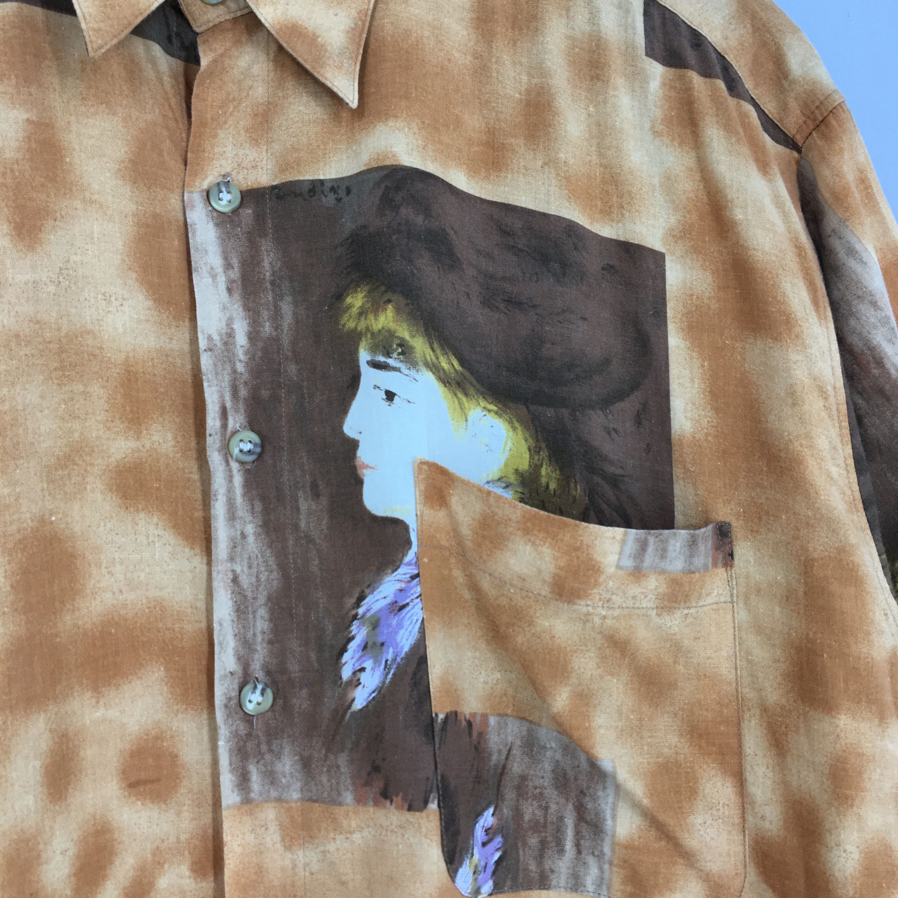 Vintage Vintage Lizz Mart Pop Art Rayon Shirt Medium Size US M / EU 48-50 / 2 - 4 Thumbnail