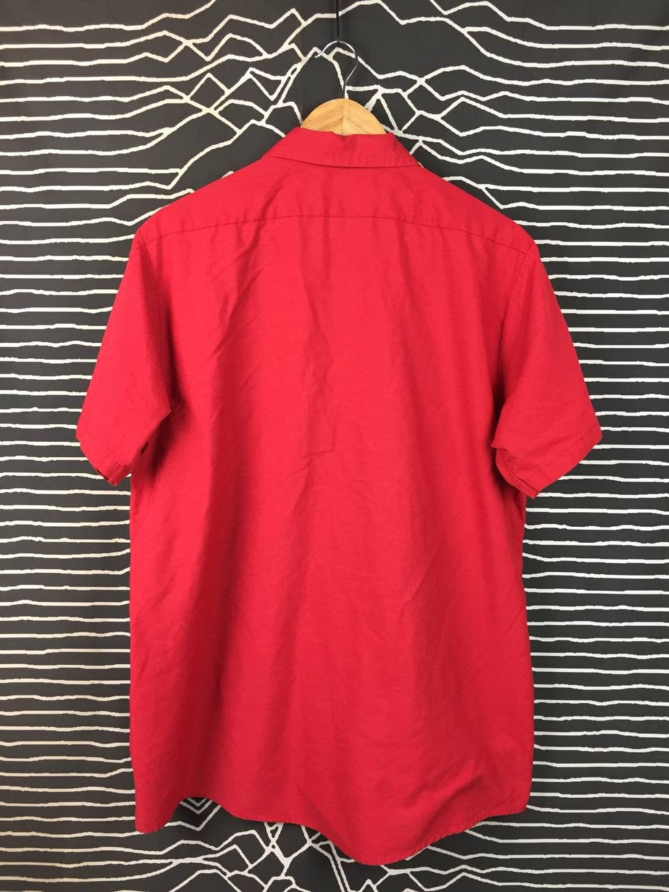 Vintage Vtg WearGuard Made in Usa Red Industrial Work Shirt Size US L / EU 52-54 / 3 - 14 Thumbnail