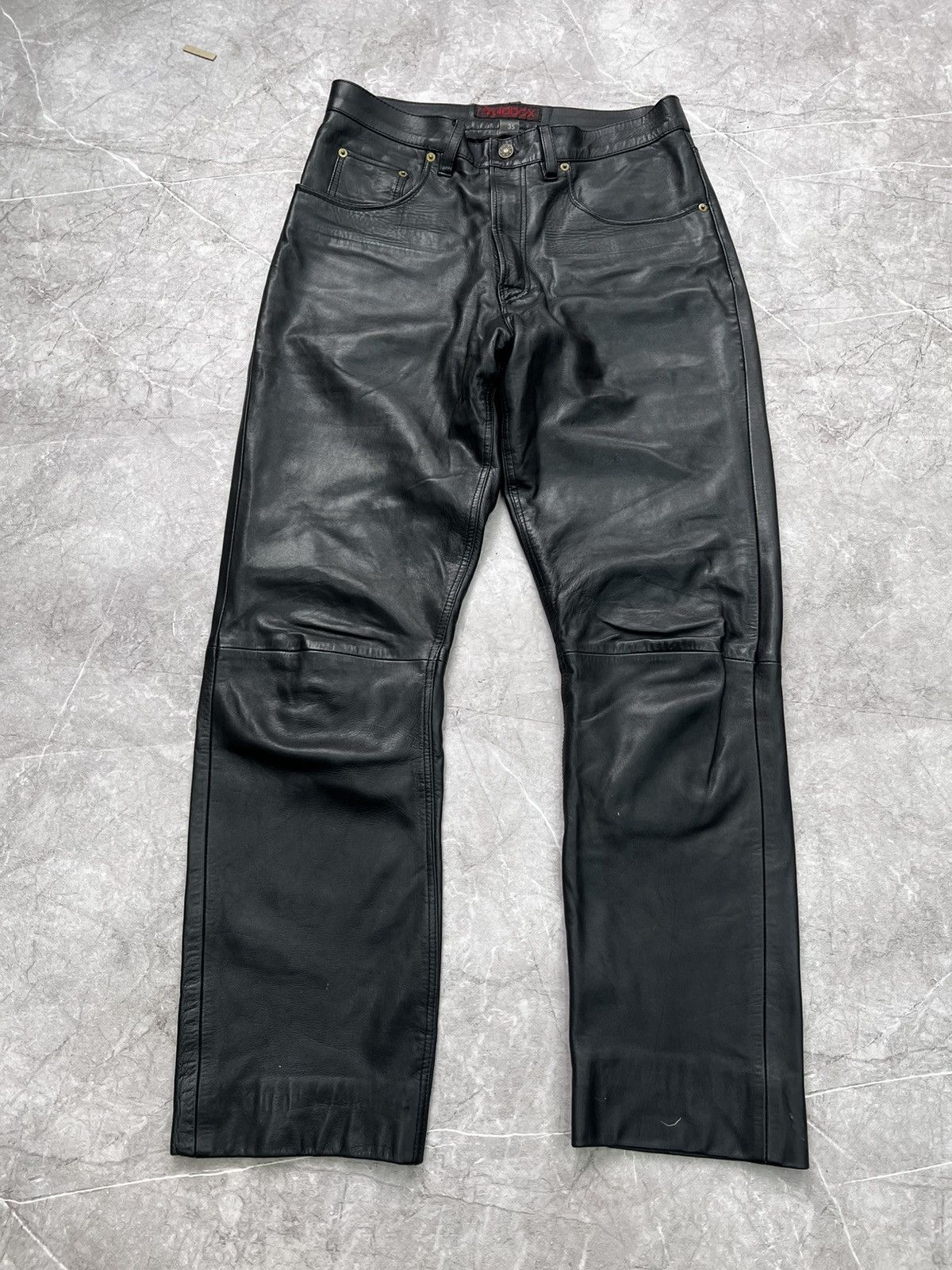 Other VINTAGE REGULAR LEATHER MOTO PANTS BALENCIAGA STYLE Size US 35 - 2 Thumbnail