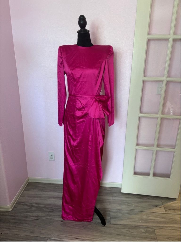 Mac Duggal Women's Mac Duggal Pink Long Sleeve Dress Size 6 Size M / US 6-8 / IT 42-44 - 4 Thumbnail