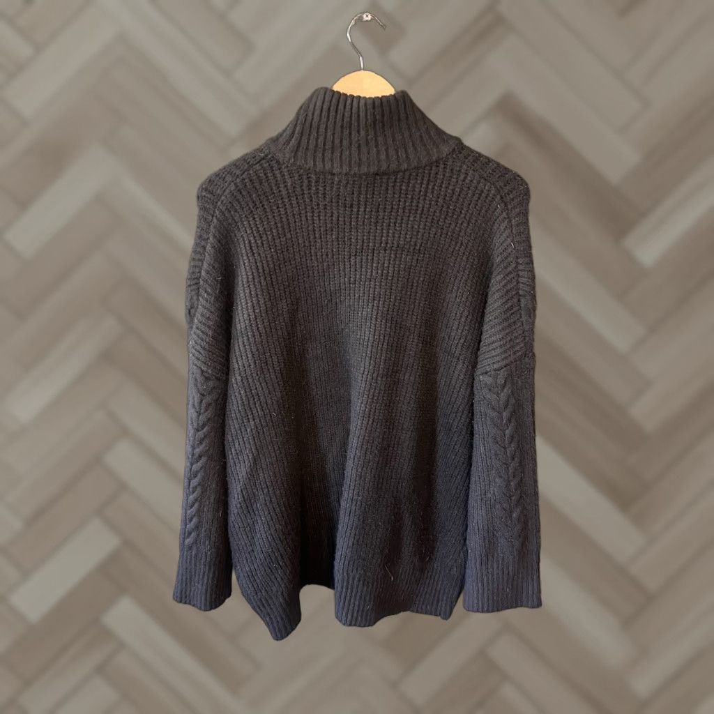 Express Express Sweatshirt Black Knit Oversized Pullover Size Small NWT Womens Size S / US 4 / IT 40 - 1 Thumbnail