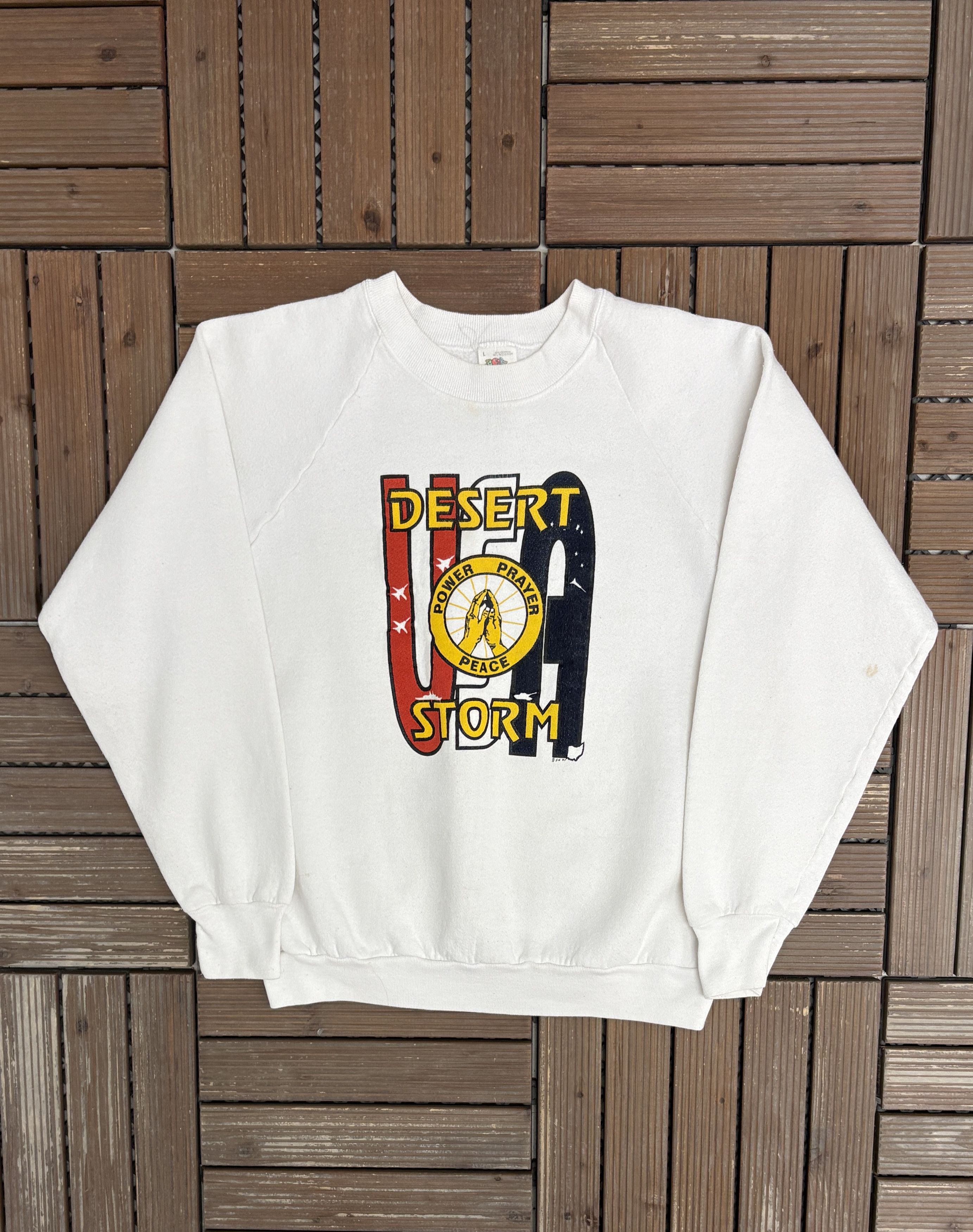 Vintage Operation Desert Storm Vintage Crewneck Sweater Size US L / EU 52-54 / 3 - 1 Thumbnail