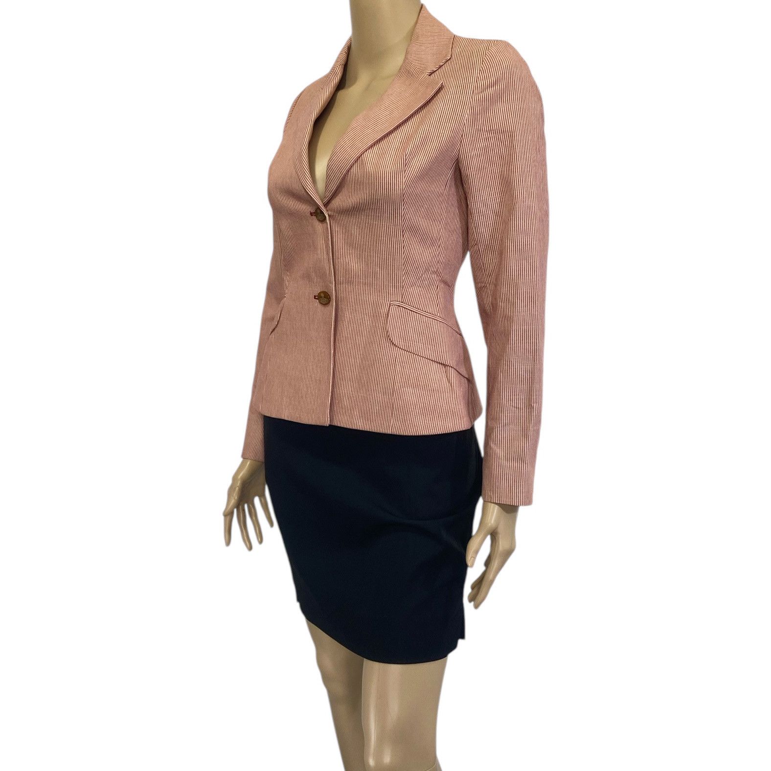 Vivienne Westwood Red Label Vintage Red Striped Blazer Jacket Size S / US 4 / IT 40 - 3 Thumbnail