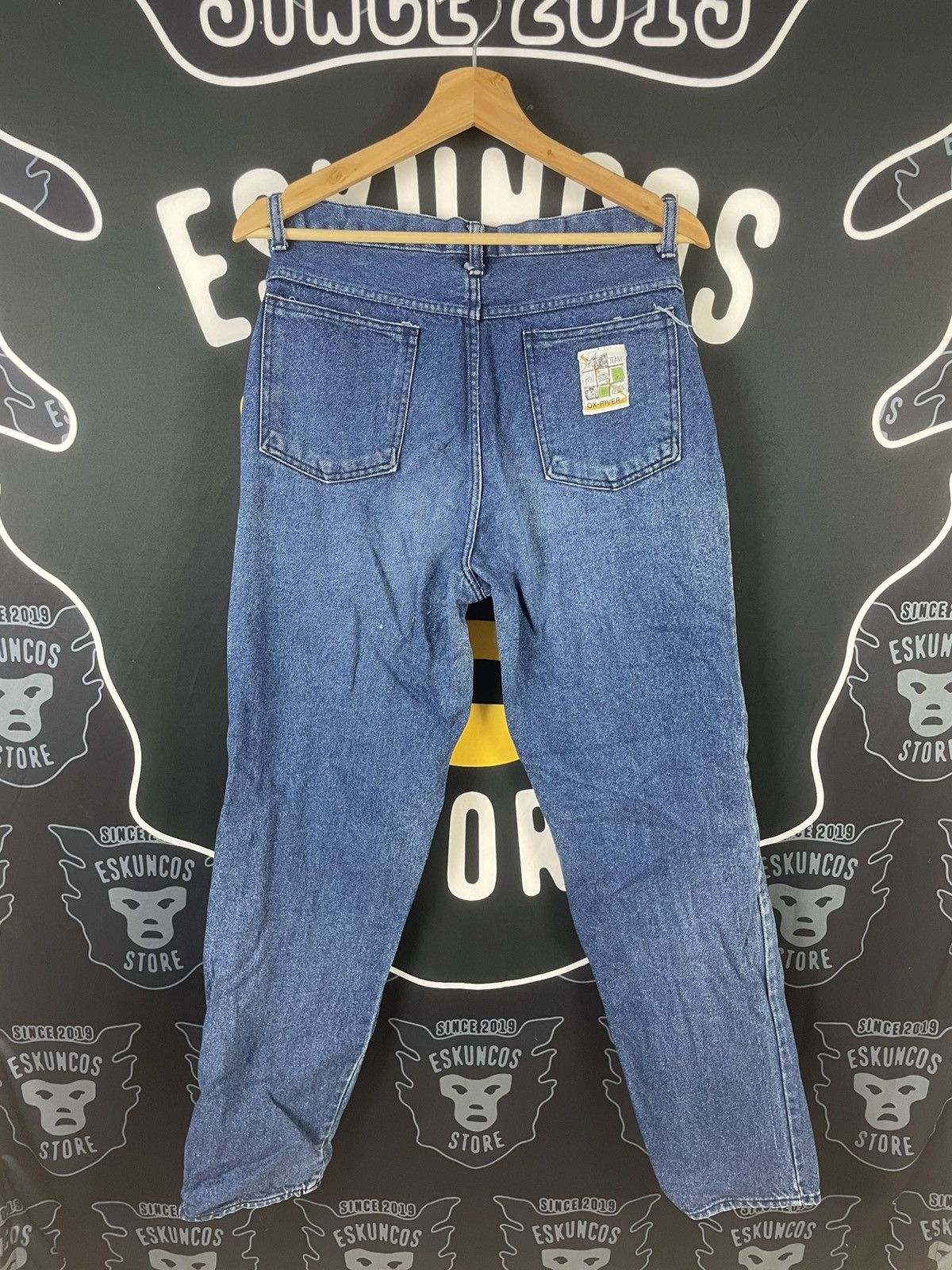 Japanese Brand Ox-River Blue Paneled Jeans Size US 32 / EU 48 - 2 Thumbnail