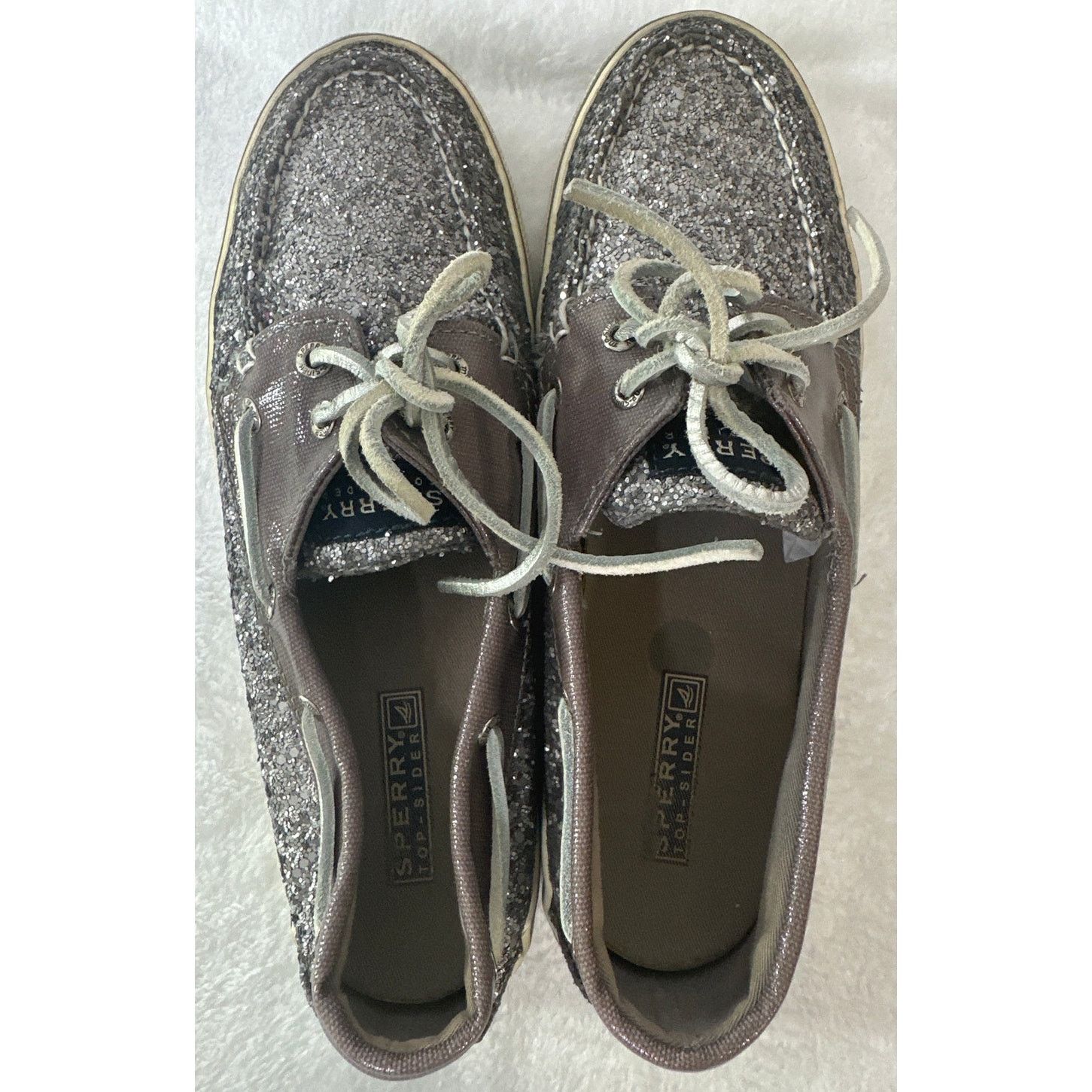 Sperry SPERRY Silver Sequin Boat Top Sliders Shoes Size 9 Size US 9 / IT 39 - 5 Thumbnail