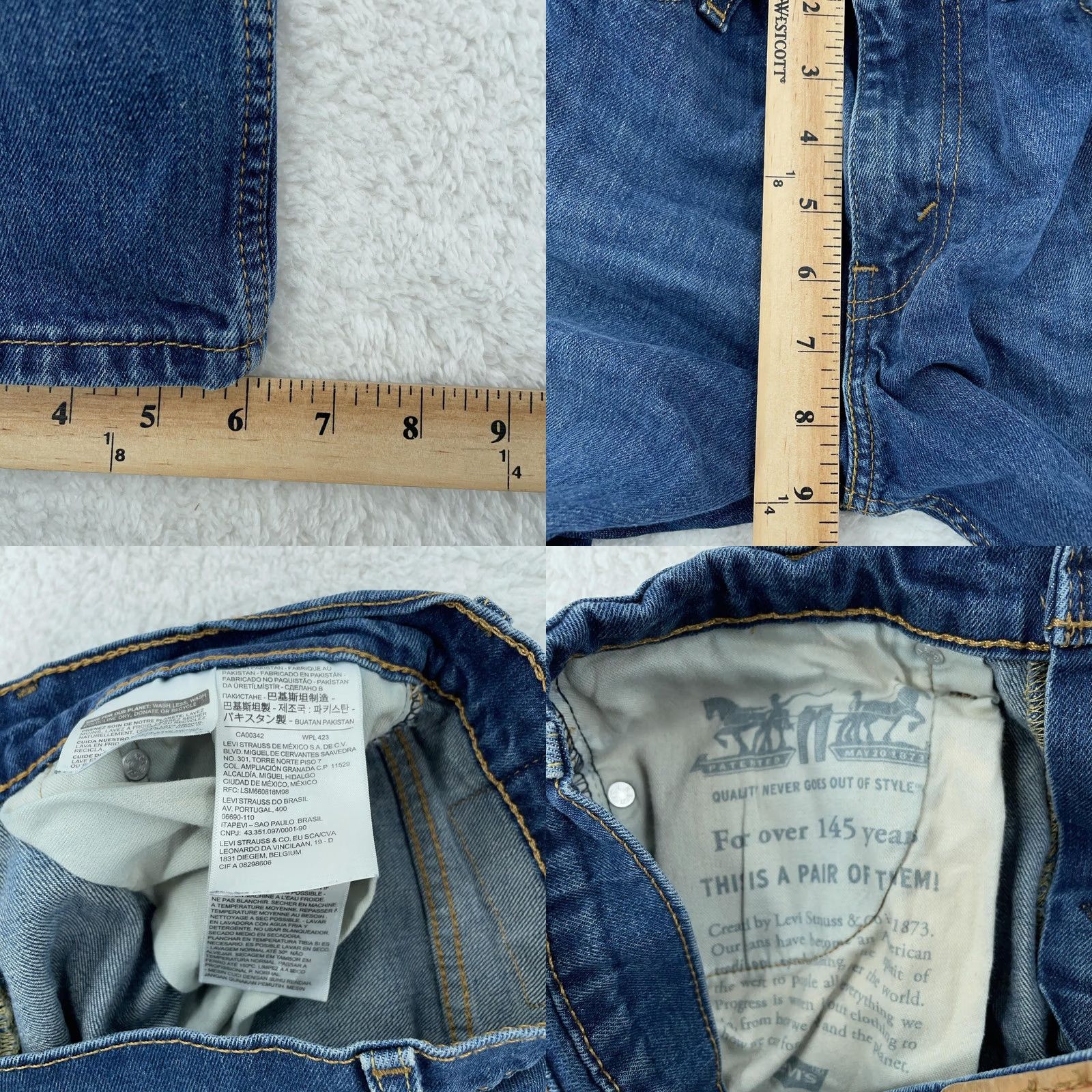 Levi's Levi's 511 Jeans Mens 29x30 Blue Slim Fit Stretch Denim Medium Wash Pants Size US 29 - 8 Thumbnail