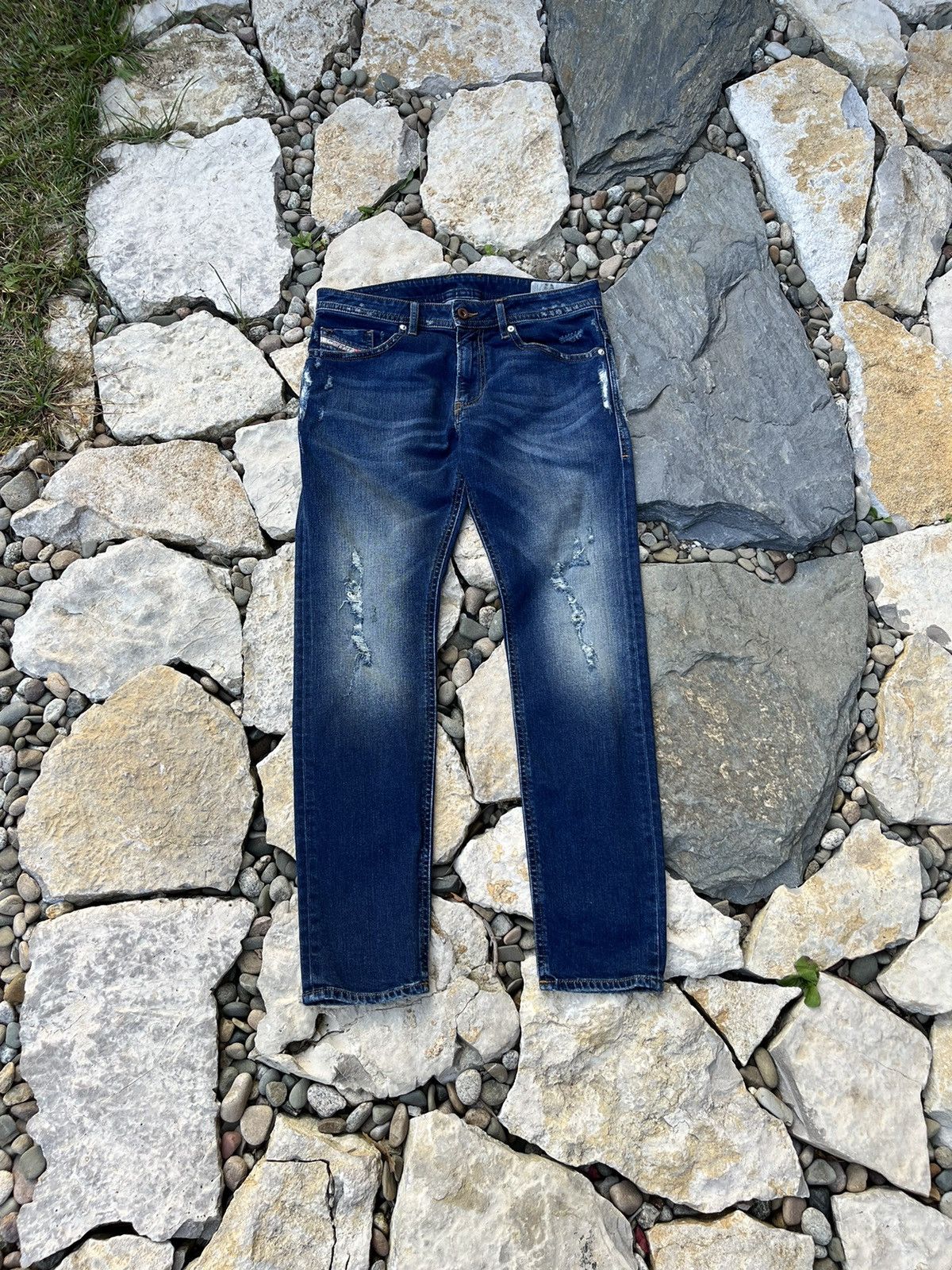 Diesel Diesel thommer distressed ripped jeans slim skinny pants Size US 32 / EU 48 - 1 Thumbnail