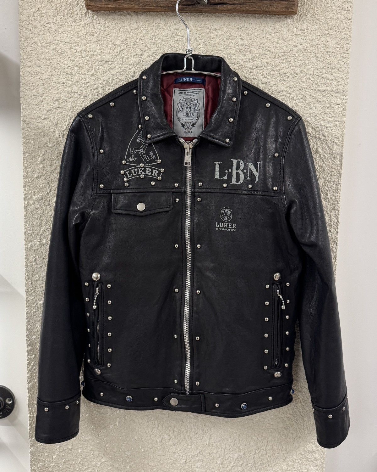 Neighborhood LUKER by NEIGHBORHOOD Custom Studded Leather Jacket Size S Size US S / EU 44-46 / 1 - 1 Thumbnail