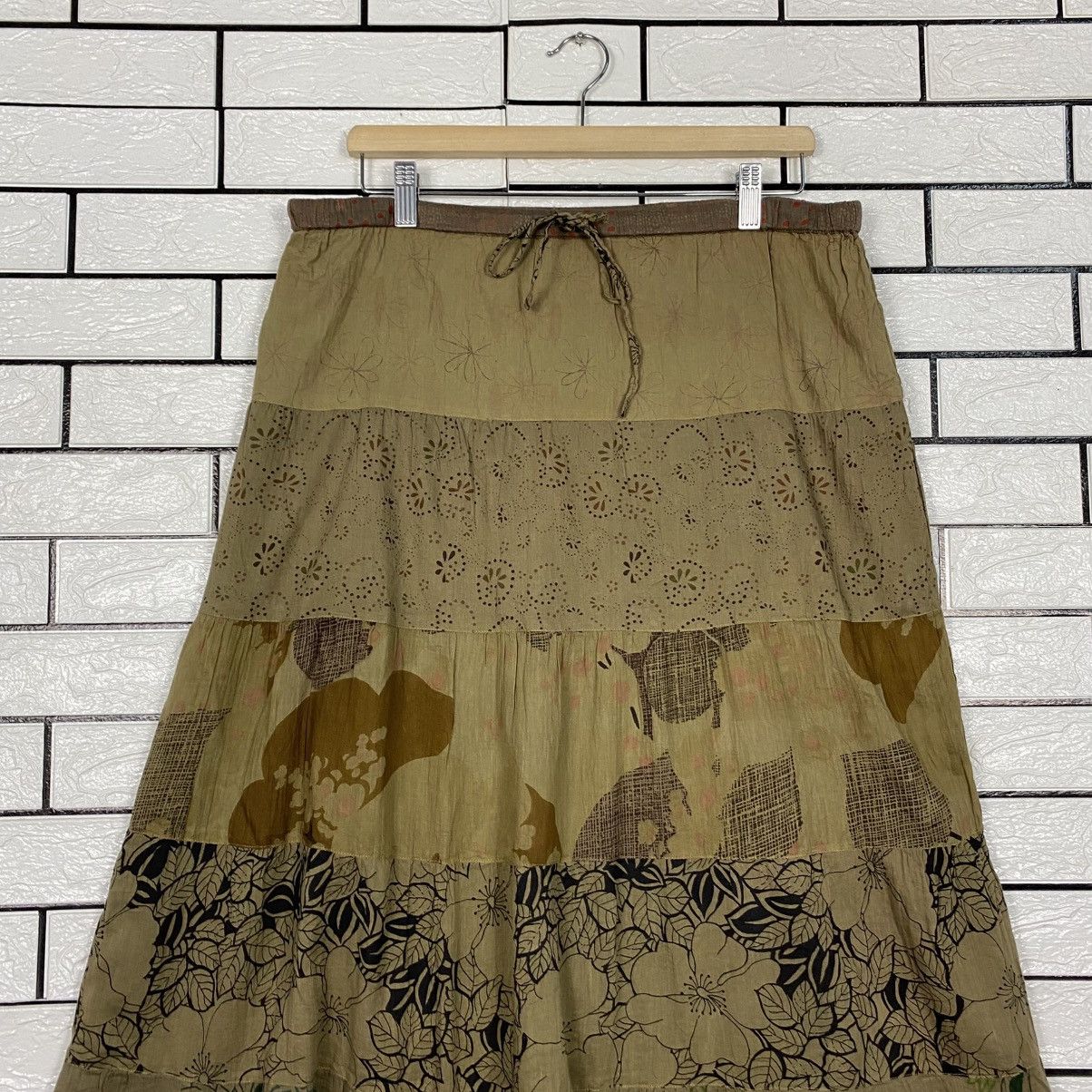 Japanese Brand 📌Vintage Long Skirt Full Print Design Unbranded Issey Miyake Size 32" / US 10 / IT 46 - 5 Thumbnail