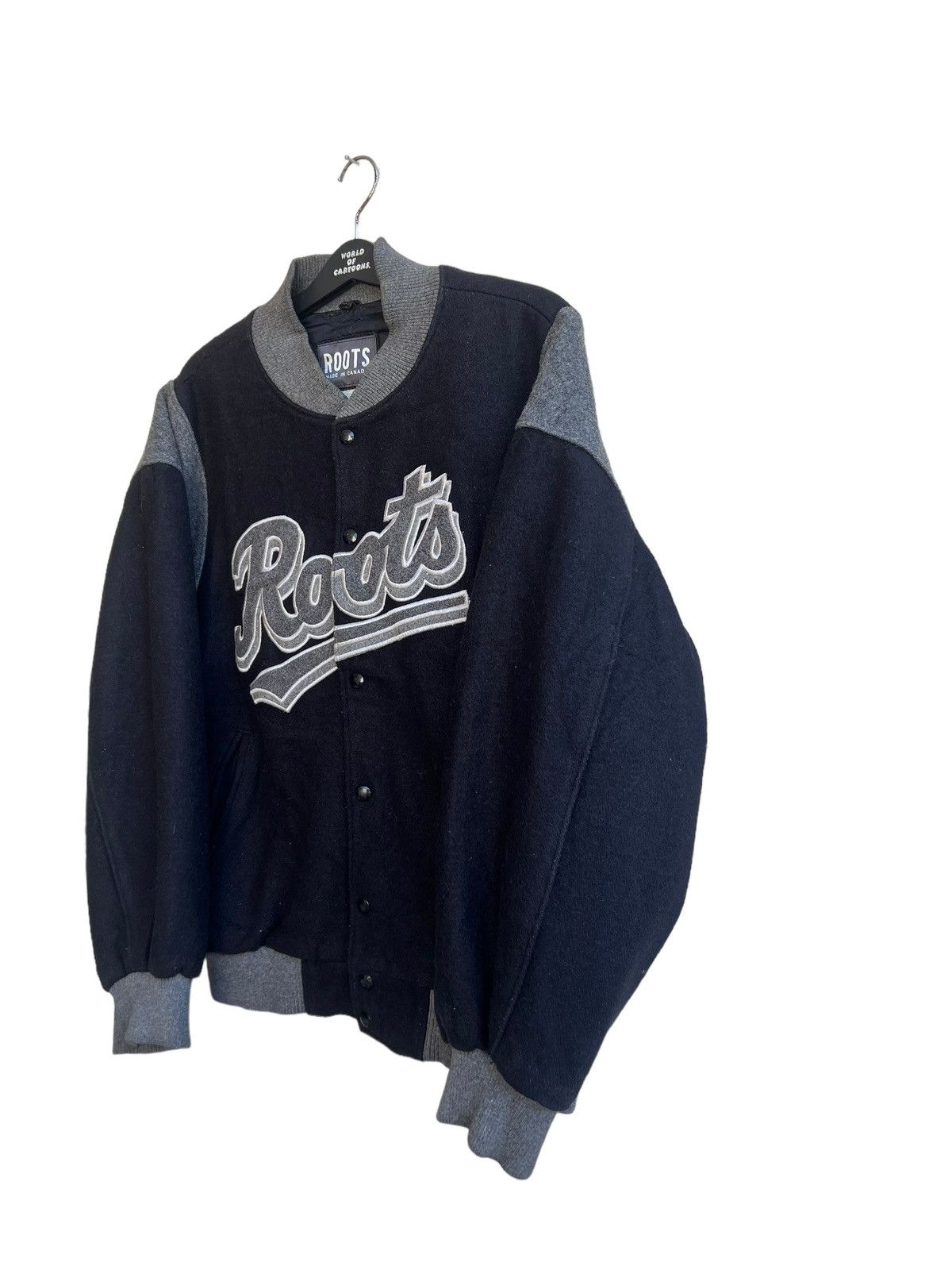 Roots Vintage ROOTS Spell Out Varsity Teddy Jacket Wool Size US XXL / EU 58 / 5 - 8 Thumbnail