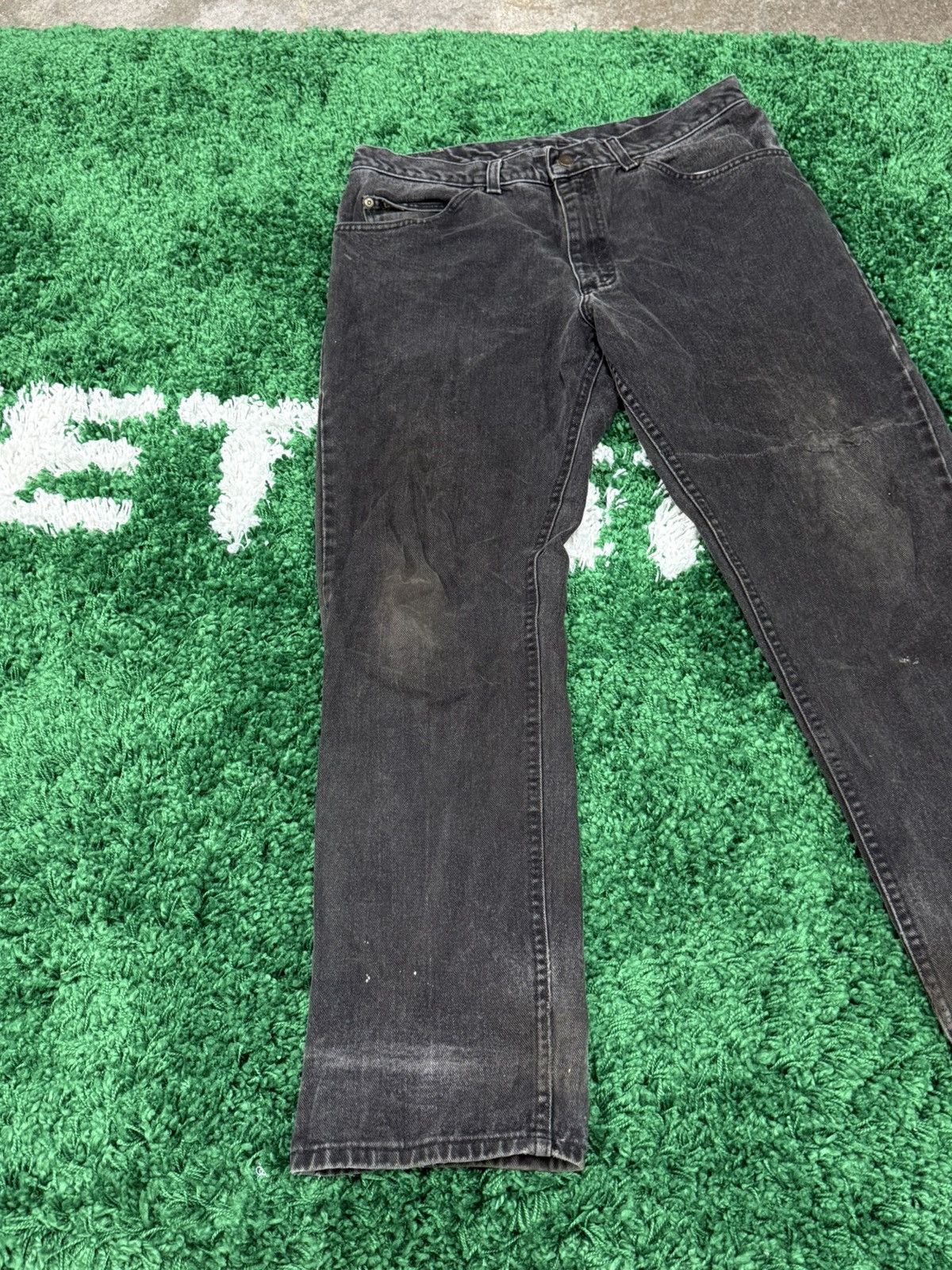 Lee Vintage Distressed Lee Denim Jeans Black / Grey Sz. 34 Size US 34 / EU 50 - 2 Thumbnail