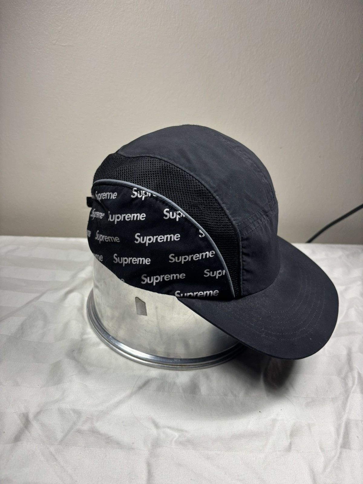 Supreme Diagonal Logo Side Panel Camp Cap display picture 2