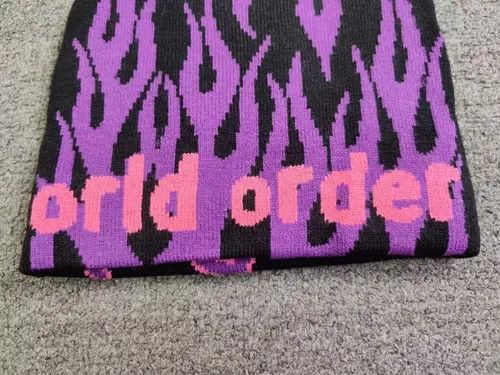 Other Pressure World Order Flames Graphic Beanie Hat Black Size ONE SIZE - 4 Thumbnail