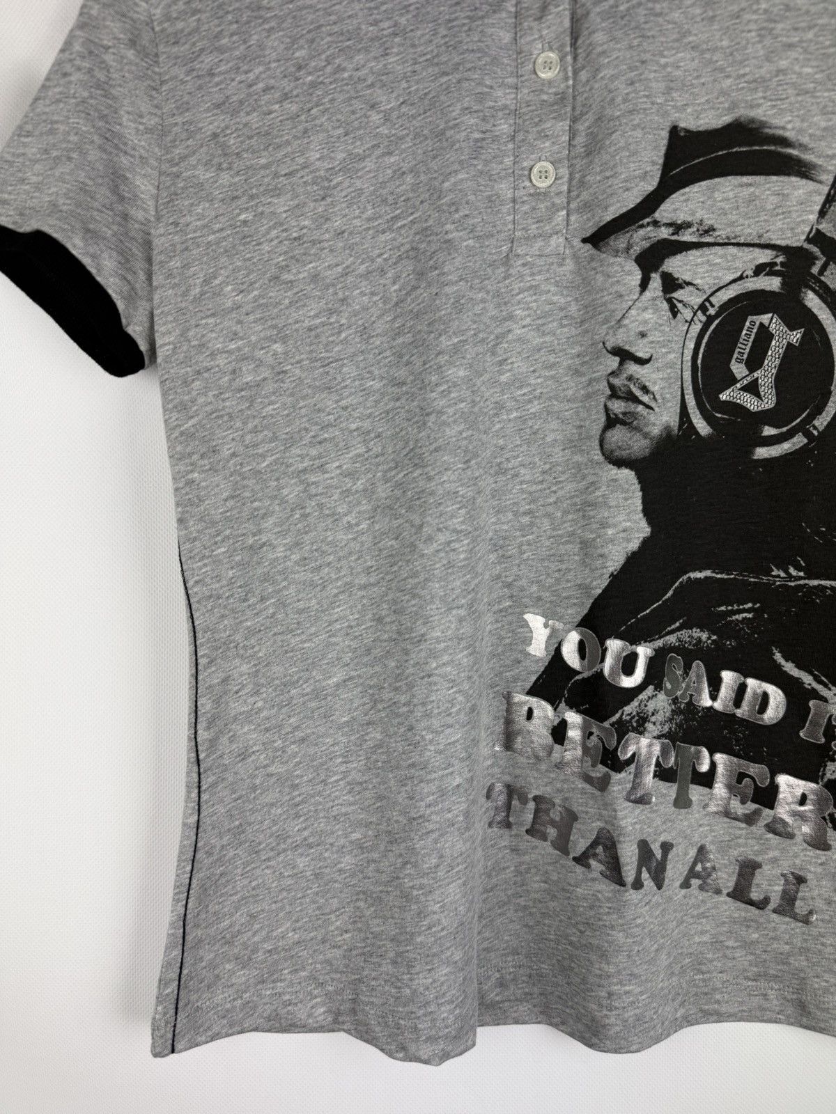 John Galliano Galliano Newspaper You Said It Better Than All Polo T Shirt Size S / US 4 / IT 40 - 7 Thumbnail