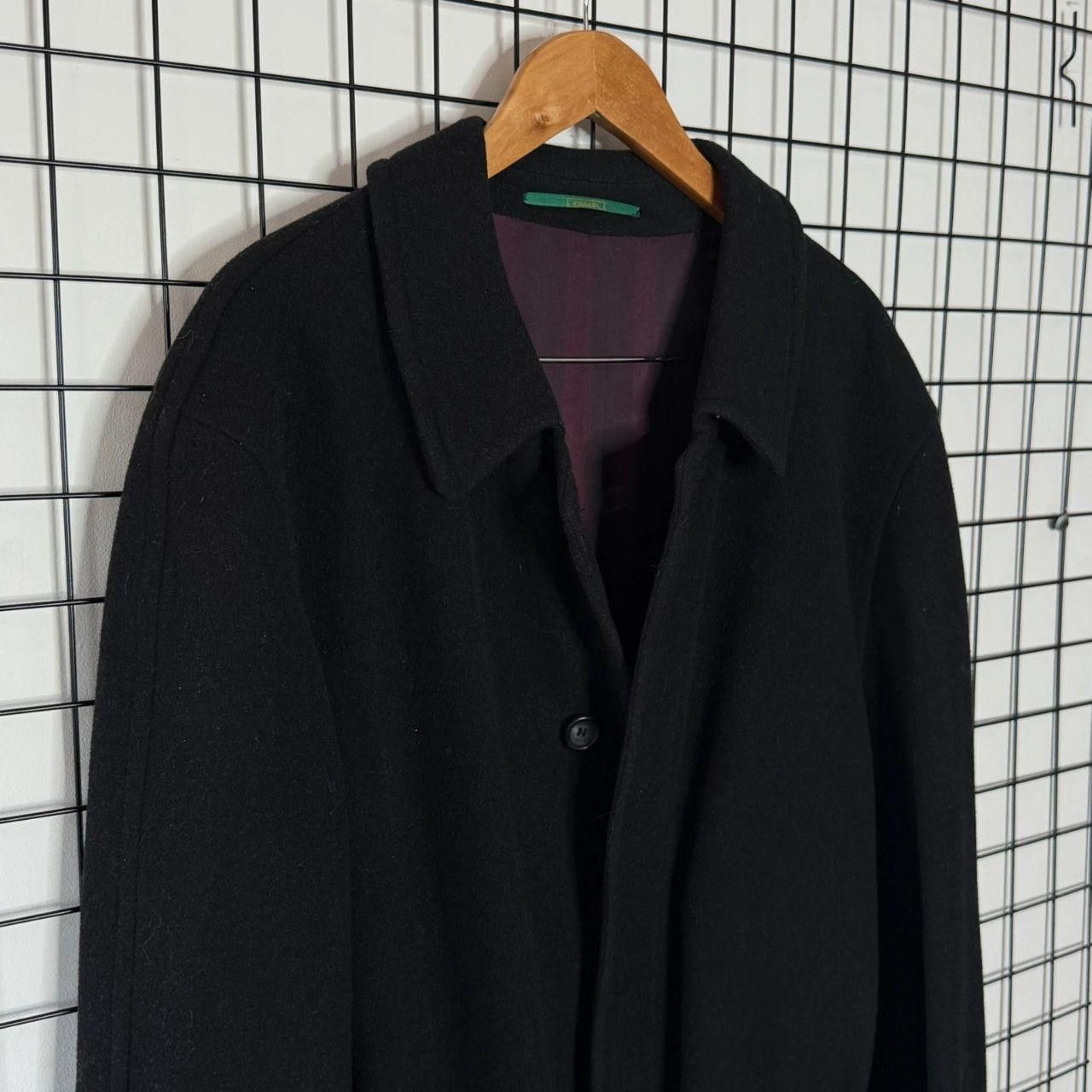 Vintage Vintage 90s Pure Wool Coat Trench Long Grey Size US M / EU 48-50 / 2 - 6 Thumbnail