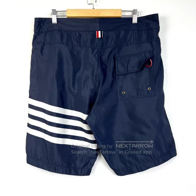 Thom Browne Thom Browne size 3 Navy Nylon Striped Shorts Size US 28 / EU 44 - 2 Thumbnail